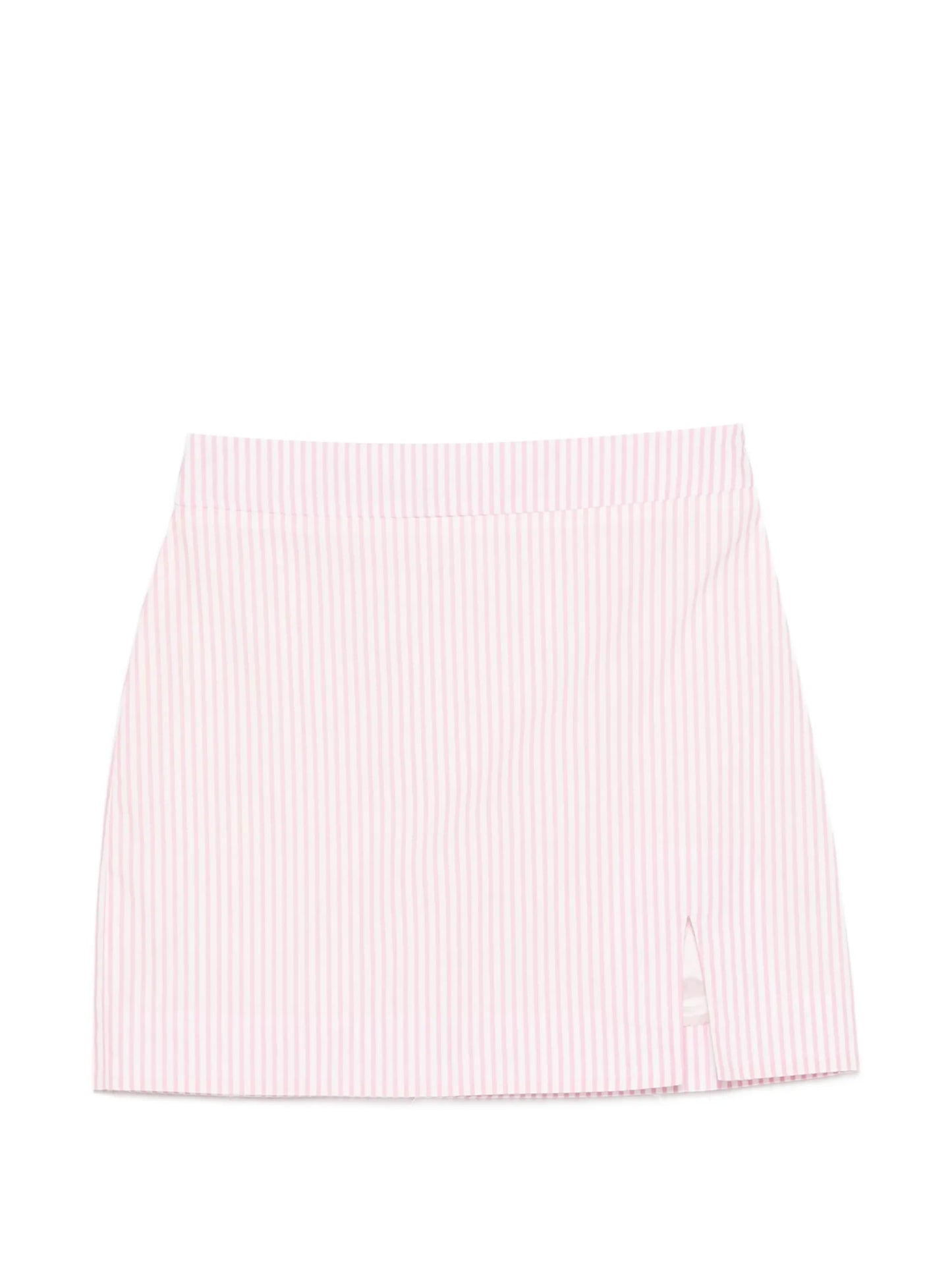 striped mini skirt
