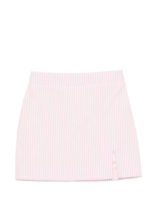 striped mini skirt