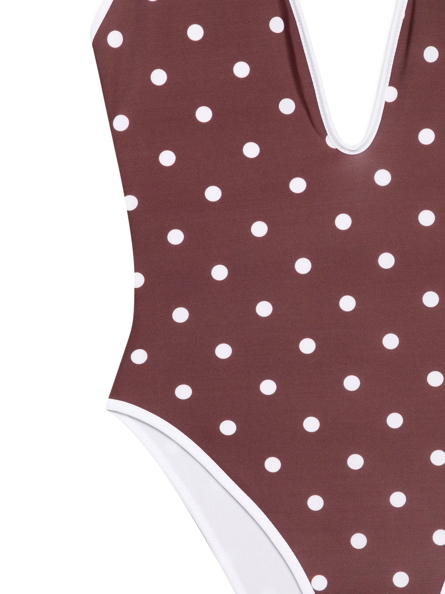 V-neck polka dot swimsuit