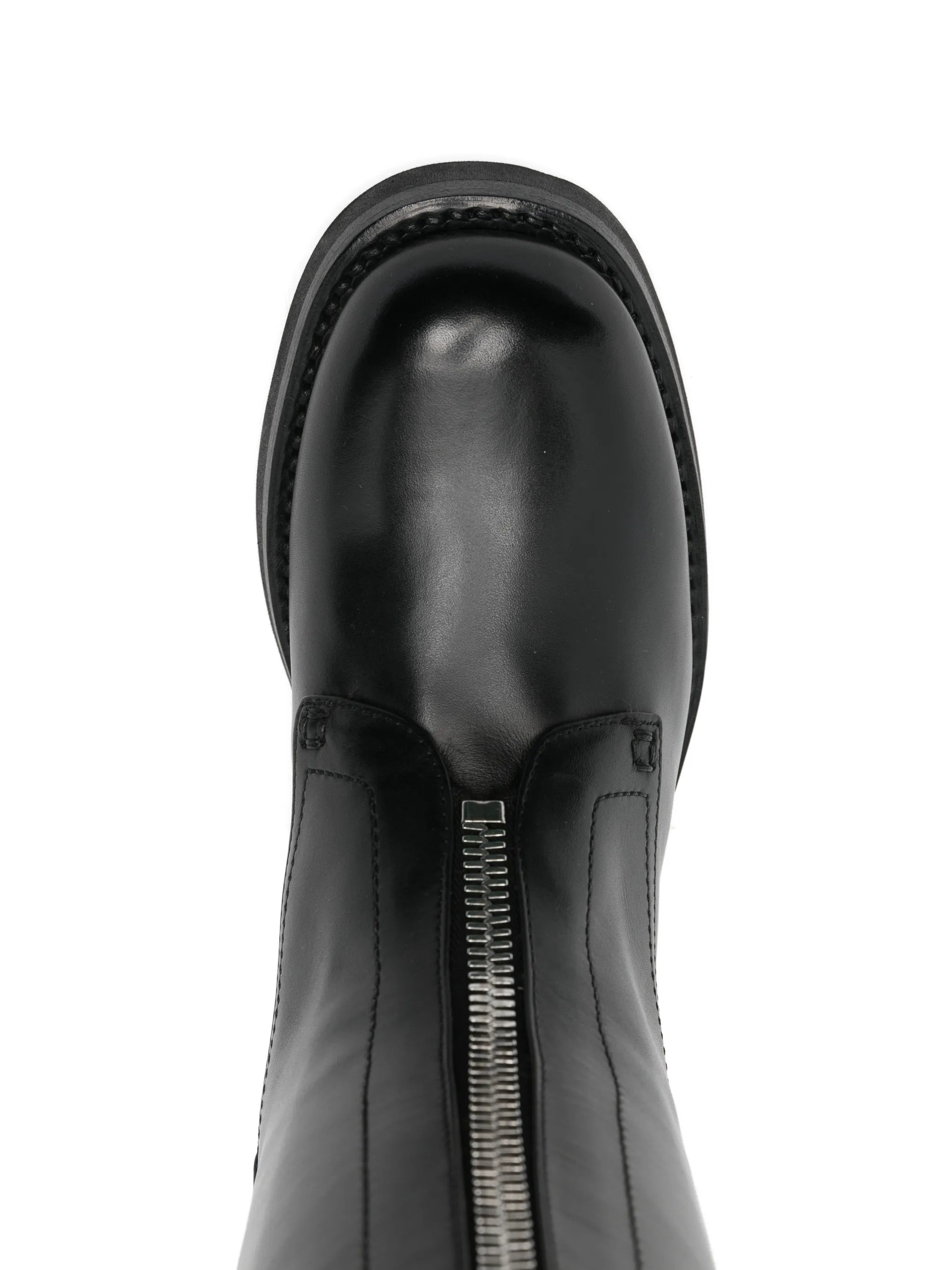 Countryside buckle leather knee boots