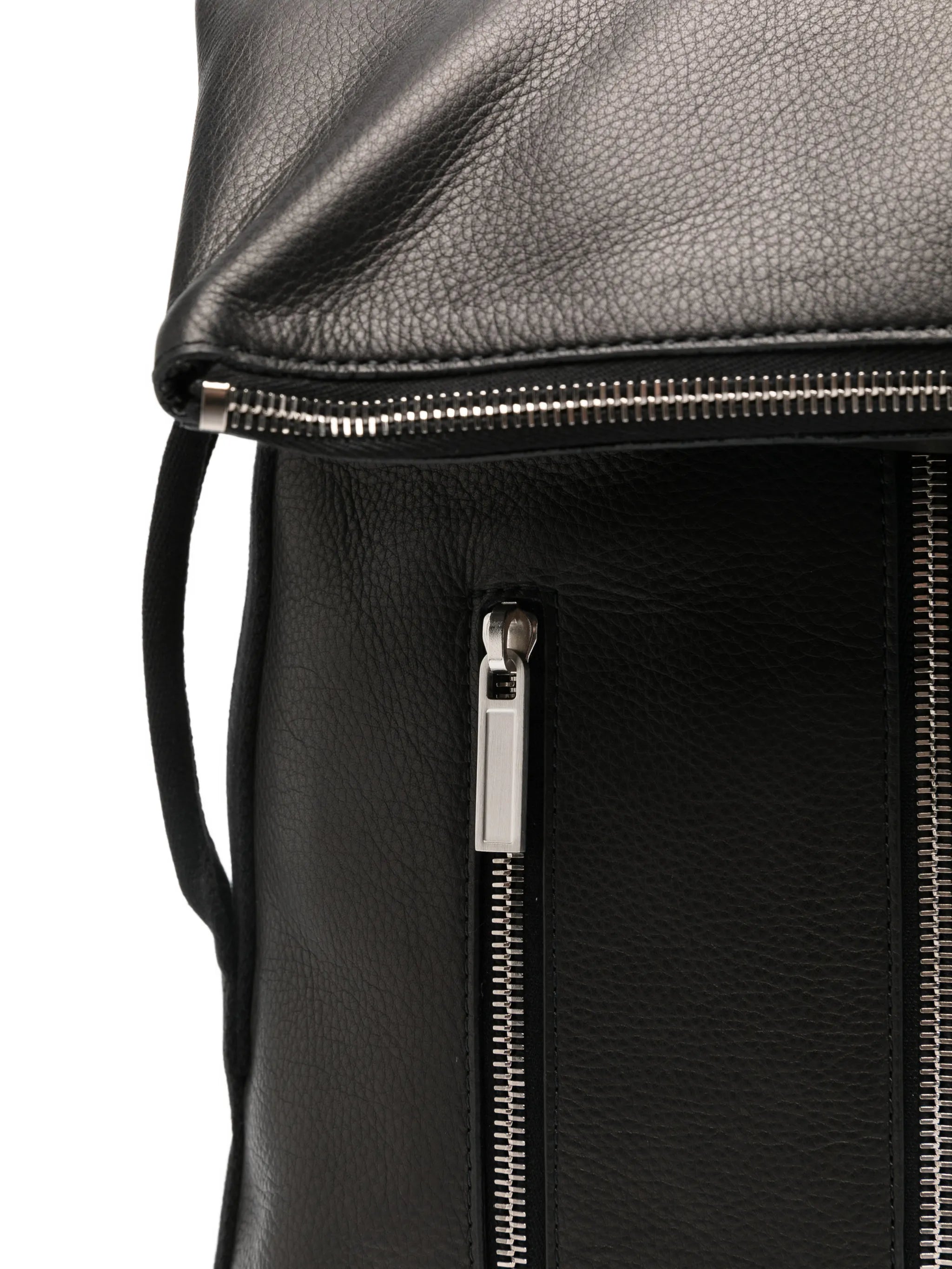 Cargo leather backpack