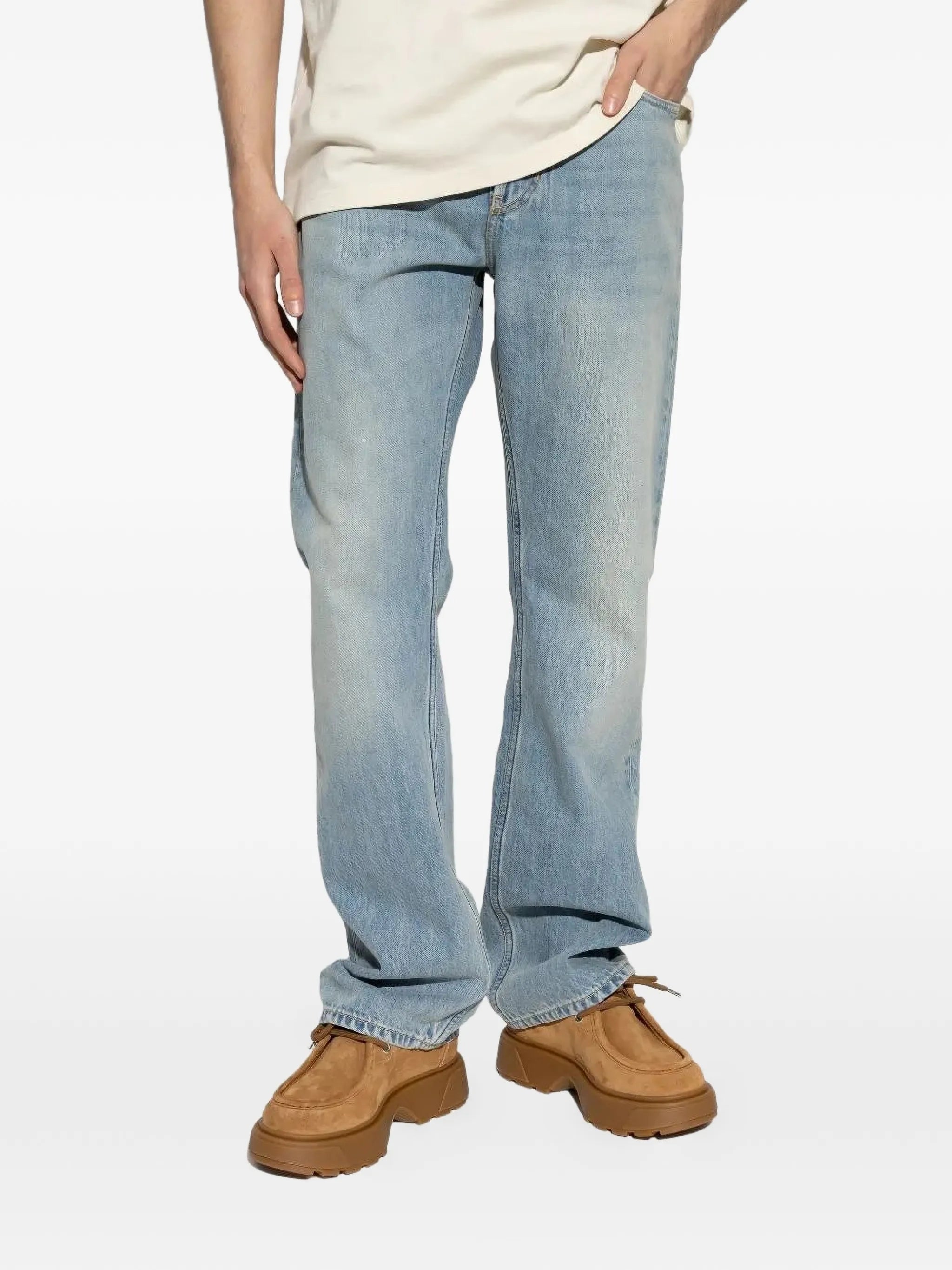 straight-leg jeans