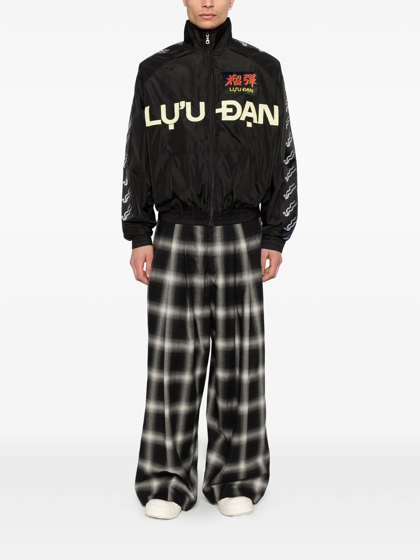 logo-embroidered windbreaker
