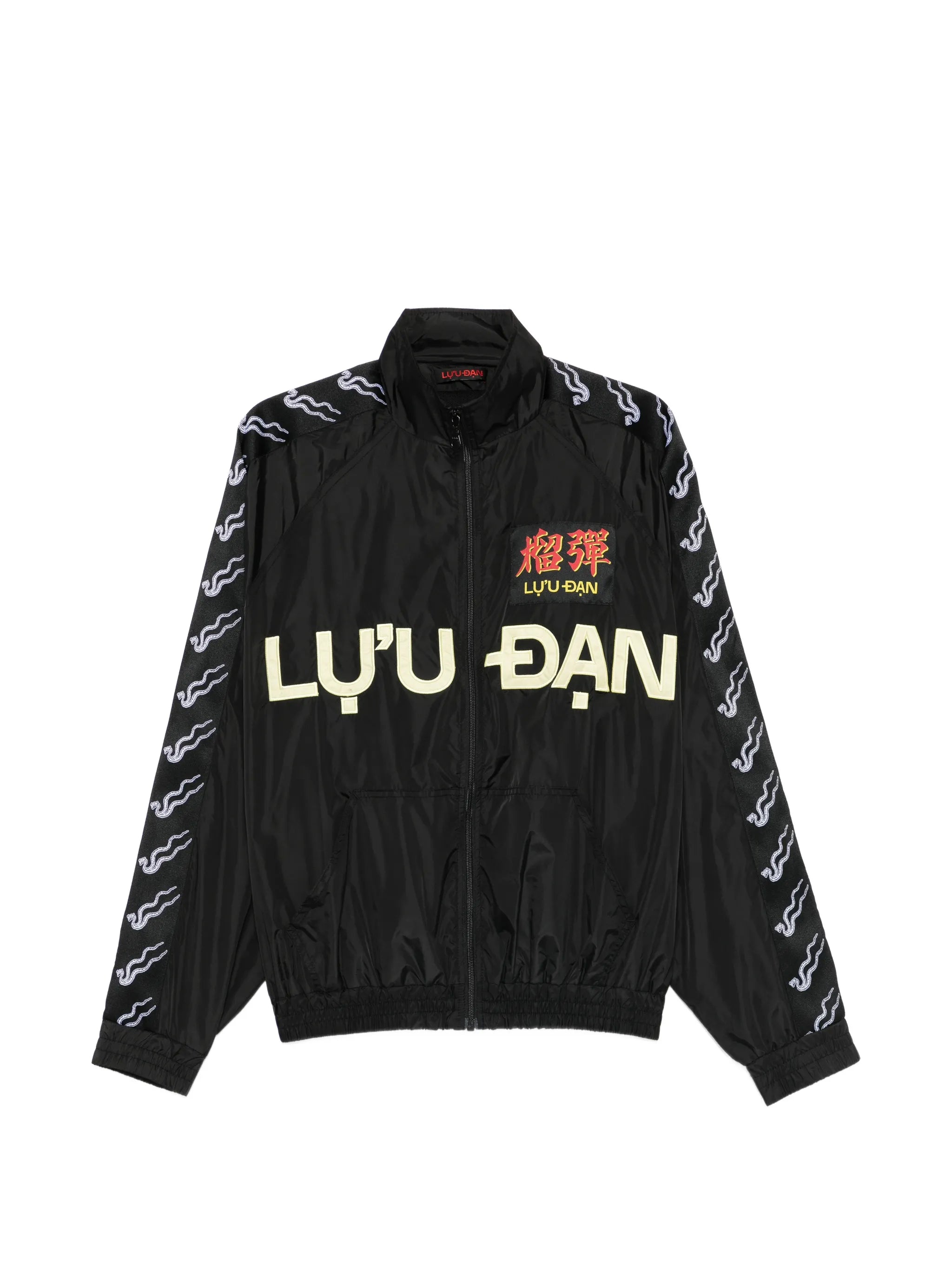 logo-embroidered windbreaker