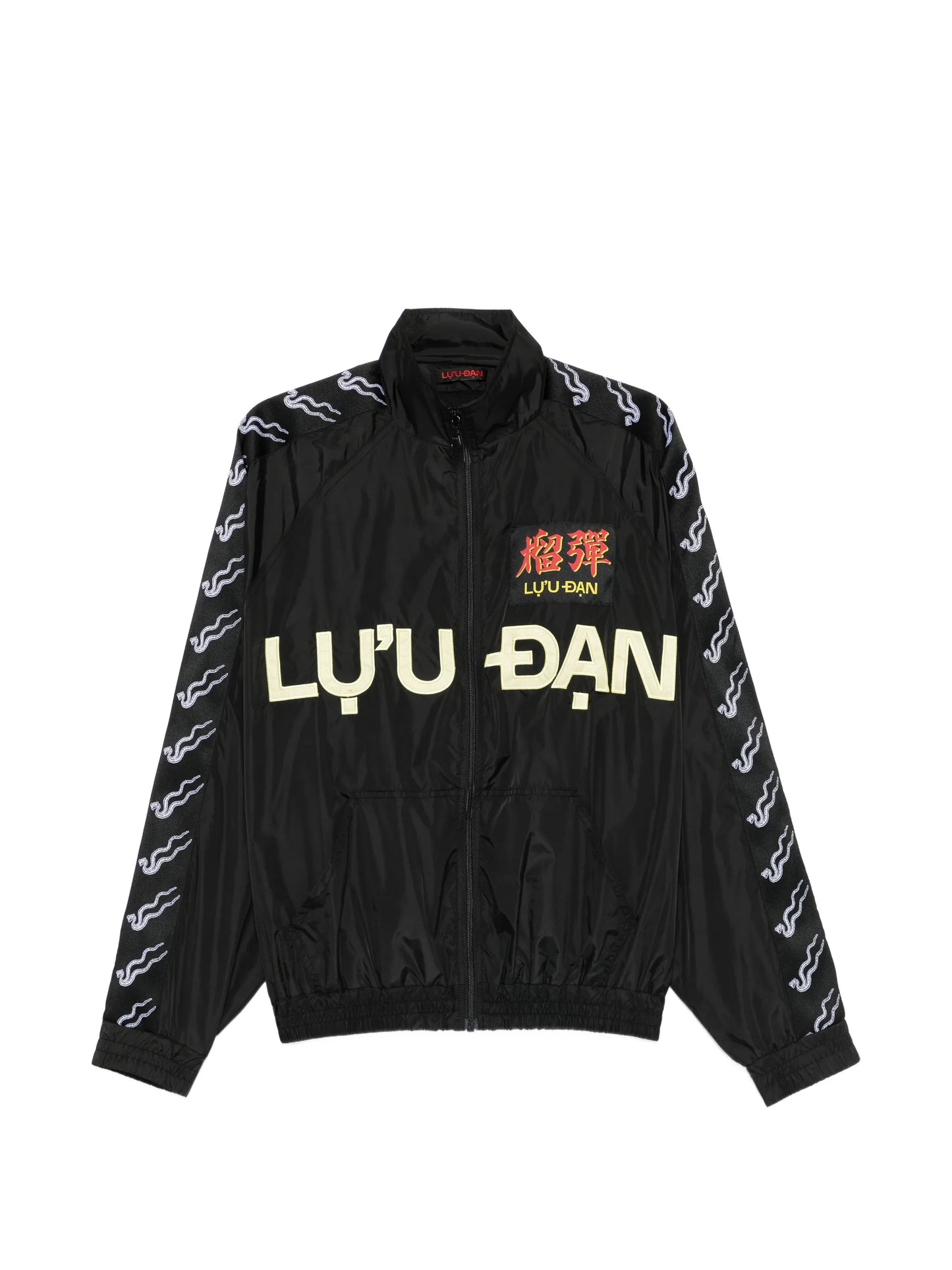 logo-embroidered windbreaker