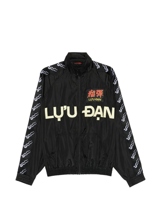 logo-embroidered windbreaker