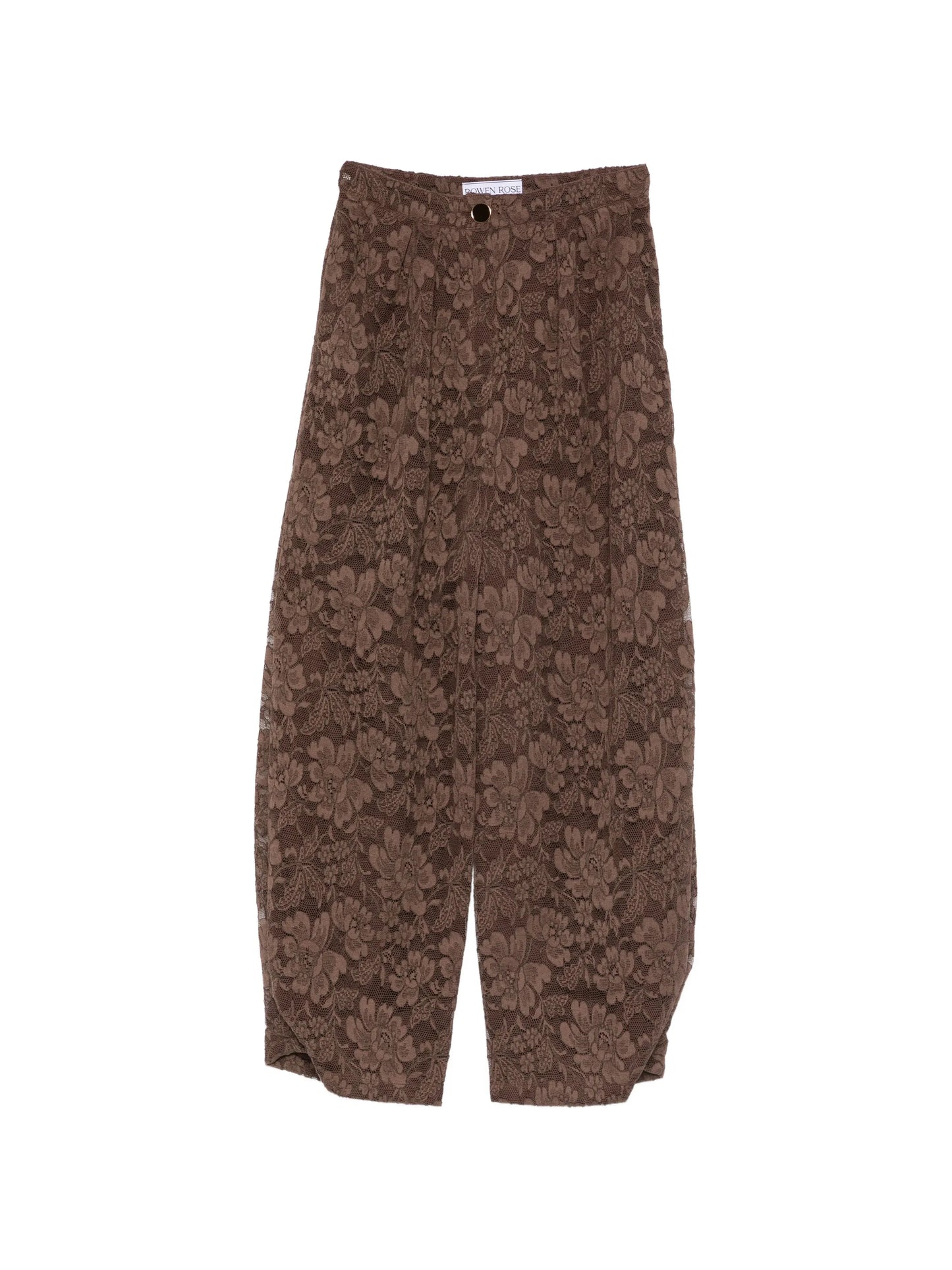 floral-print trousers