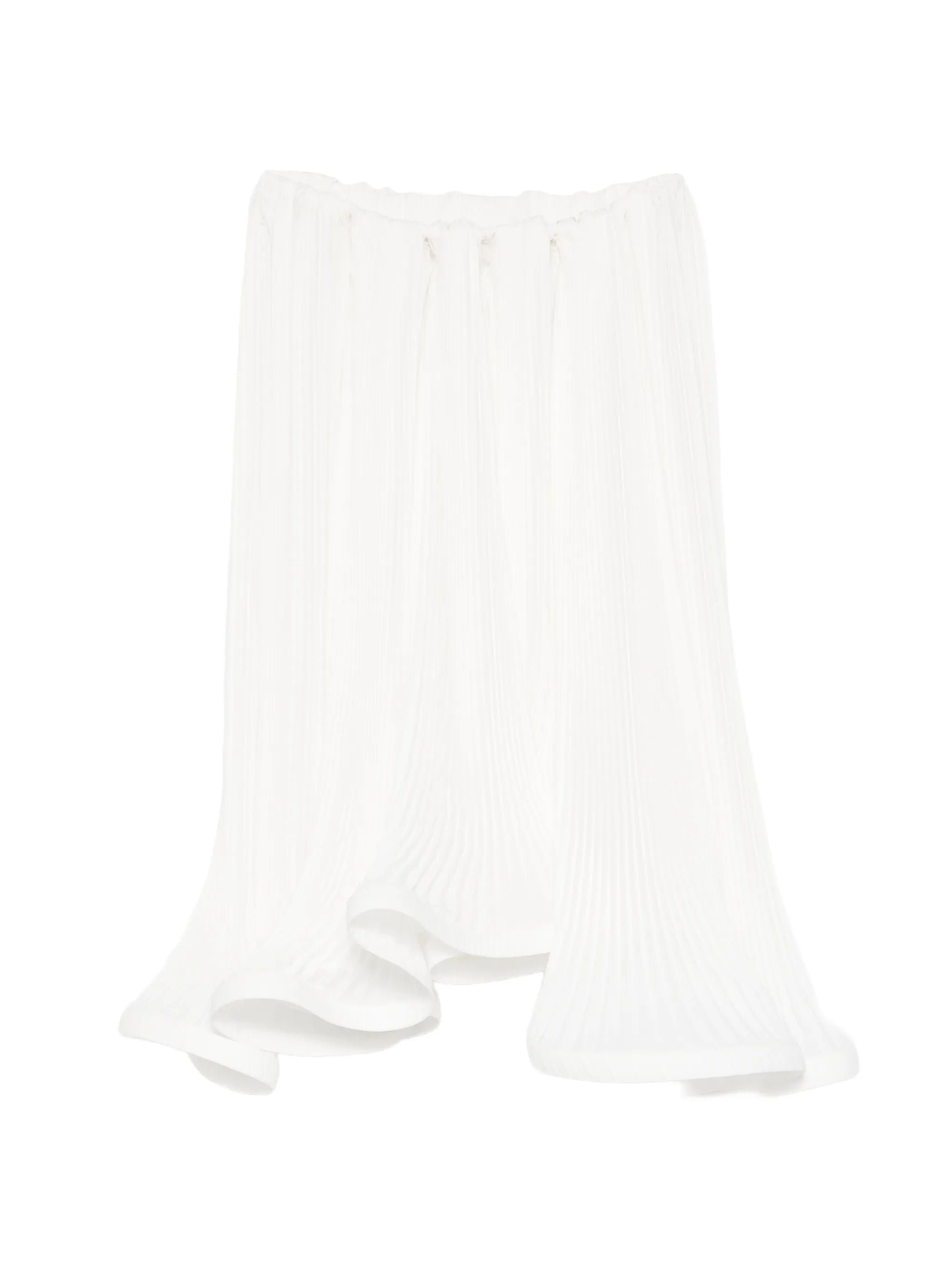 pleated midi skirt