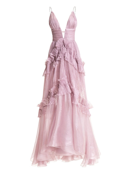 Yarinna ruffled asymmetrical dress