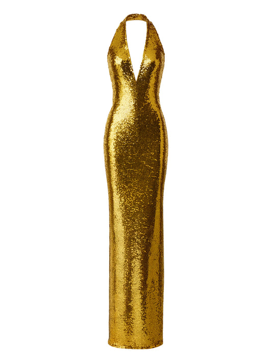 Olympia sequin-embellishment maxi dress