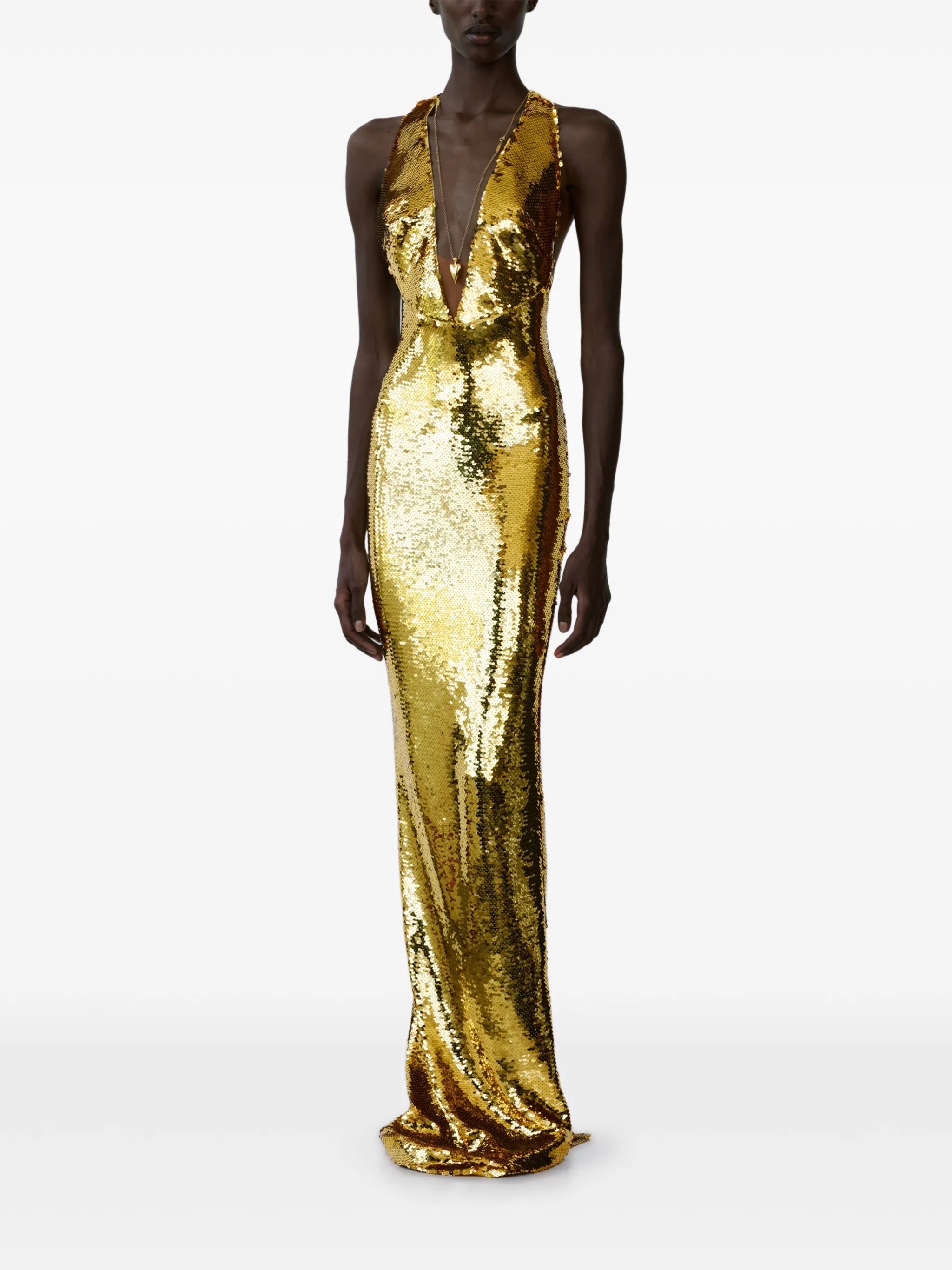 Olympia sequin-embellishment maxi dress