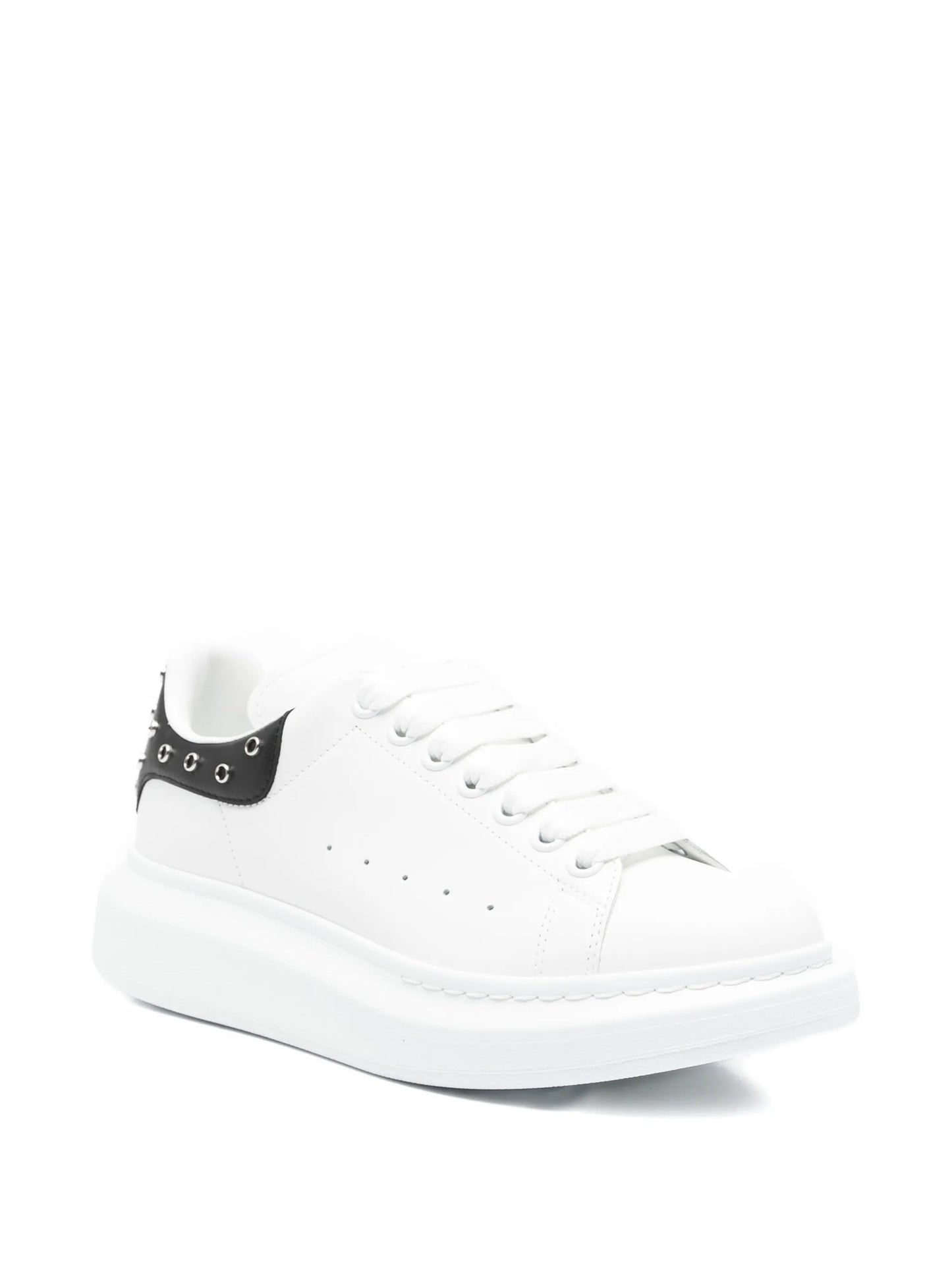 Oversized eyelet-details lace-up sneakers