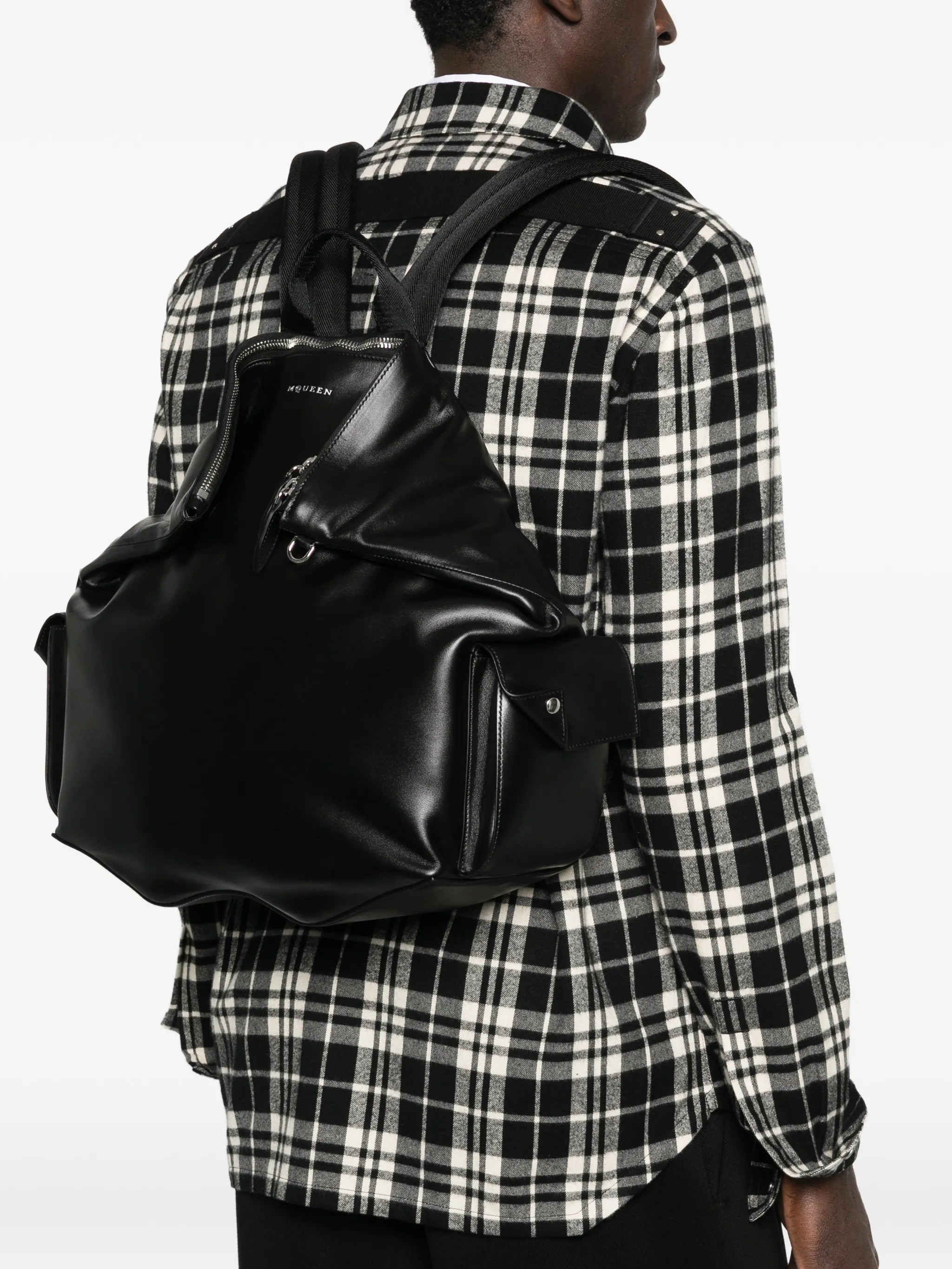 Manta leather backpack