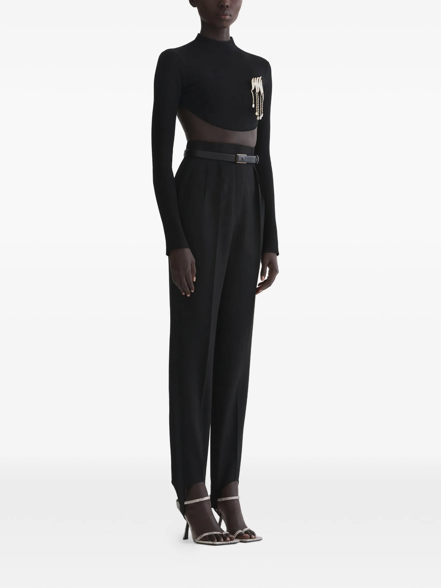 black cropped top