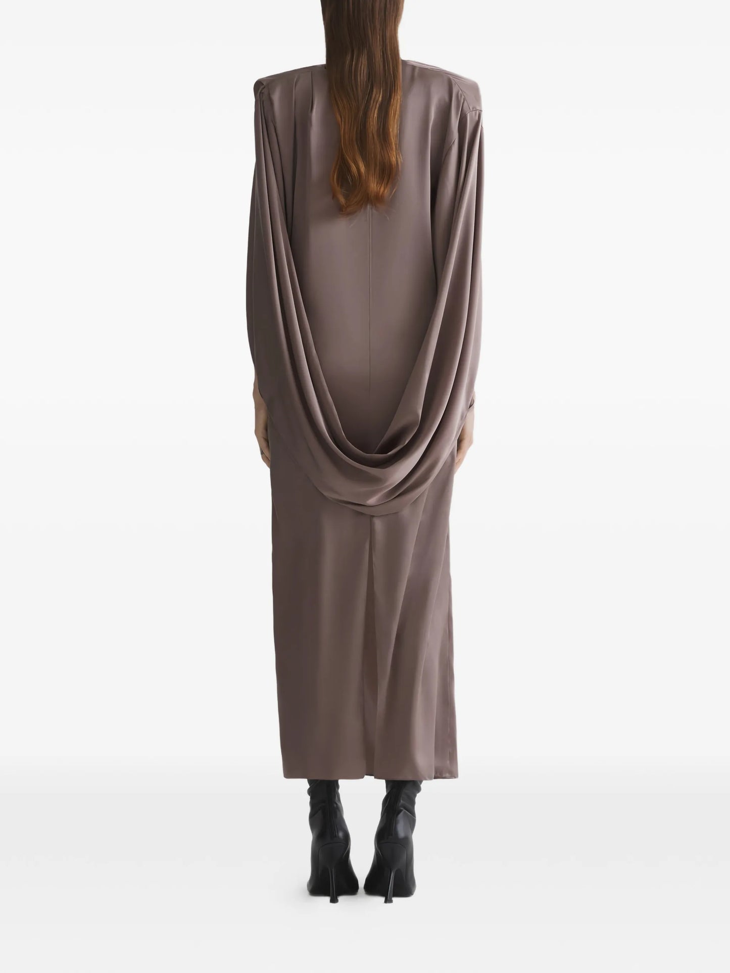 scarf draped dress