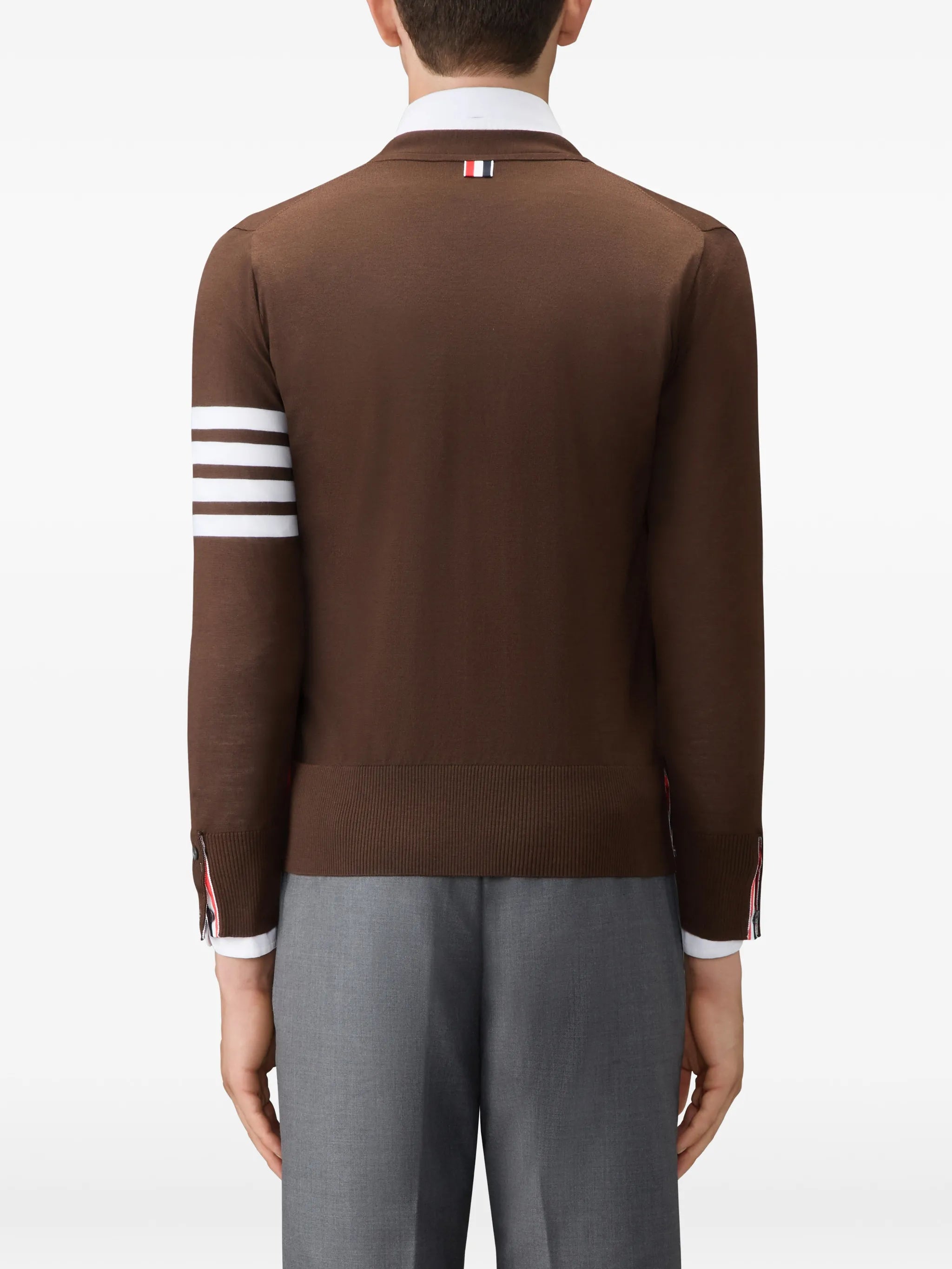 merino wool 4-Bar classic V-neck cardigan