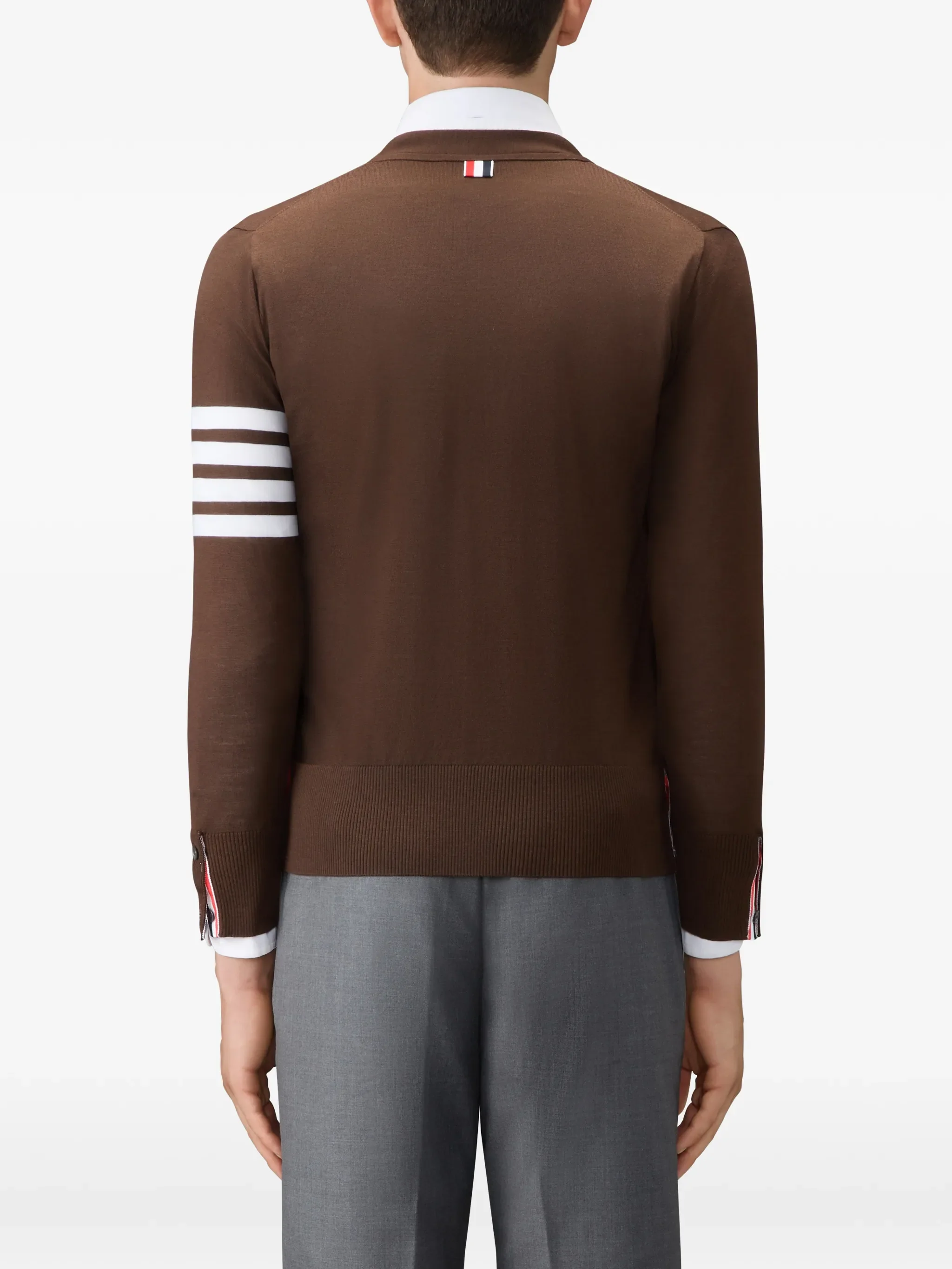 merino wool 4-Bar classic V-neck cardigan