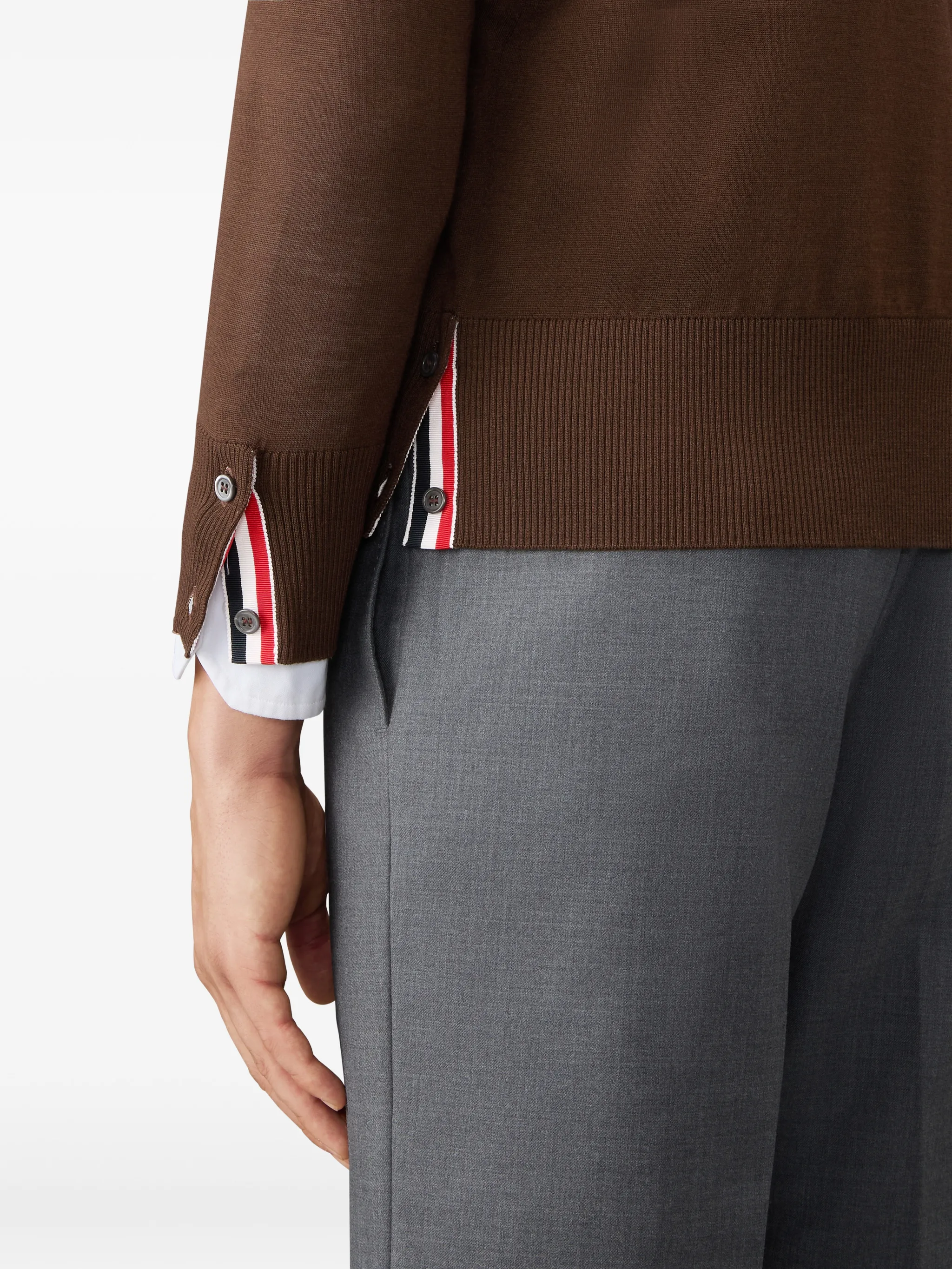 merino wool 4-Bar classic V-neck cardigan
