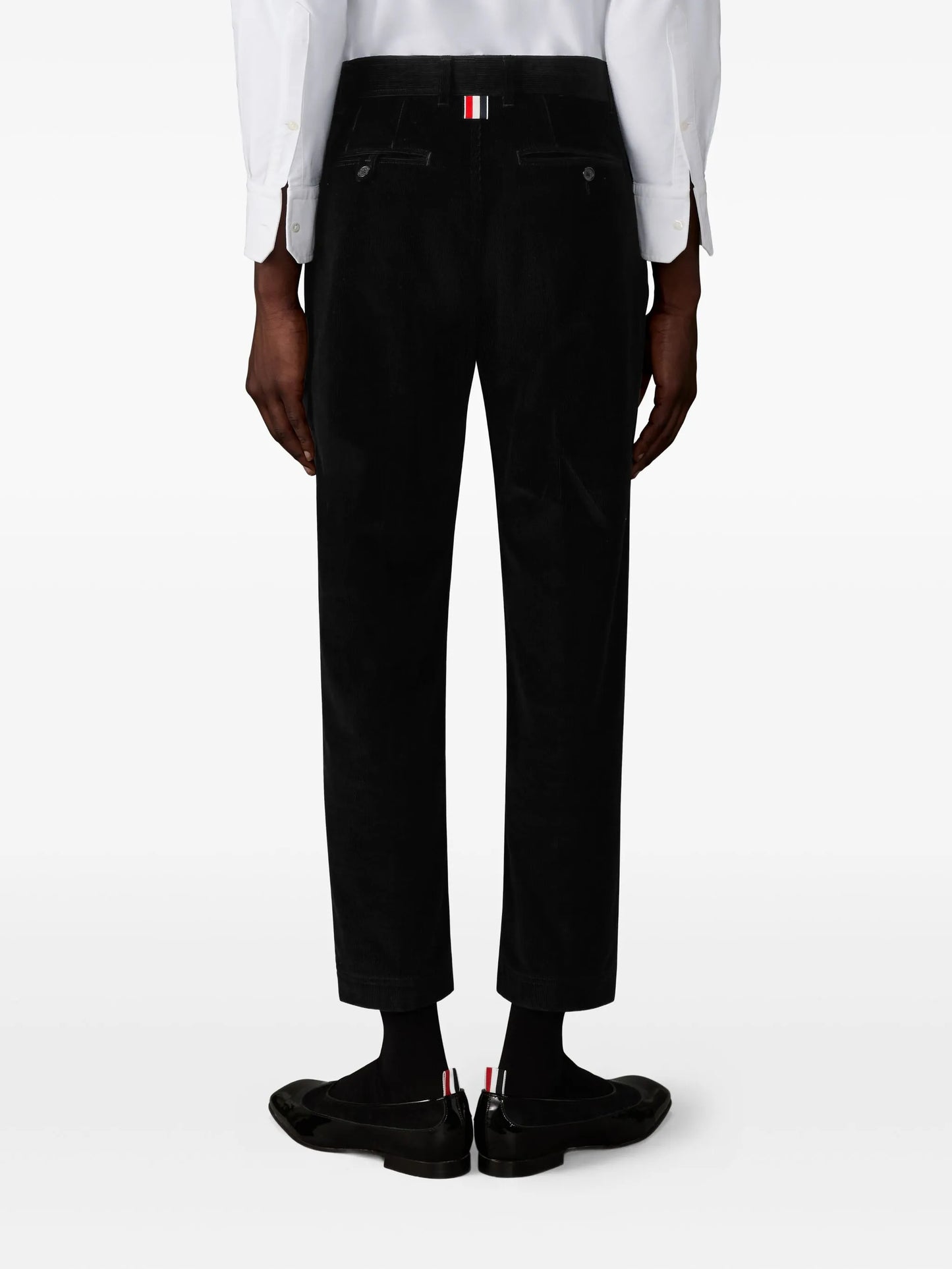 corduroy tapered chino trousers