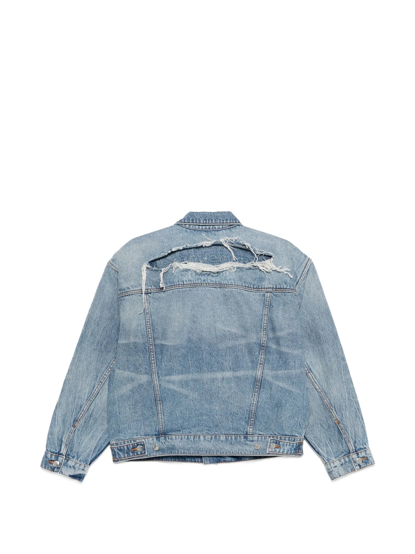logo distressed jacket