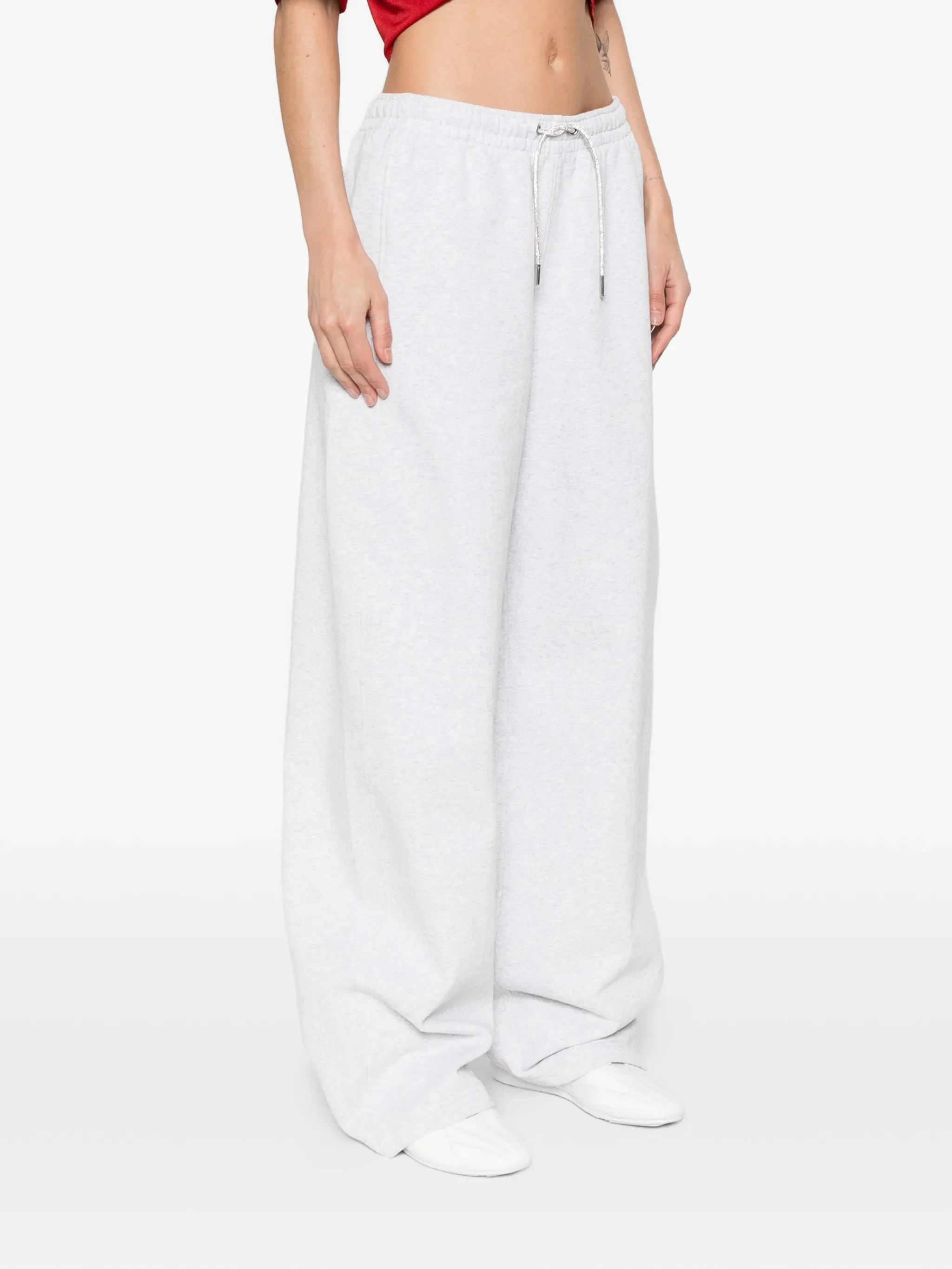 crystal drawcord mid-rise sweatpants