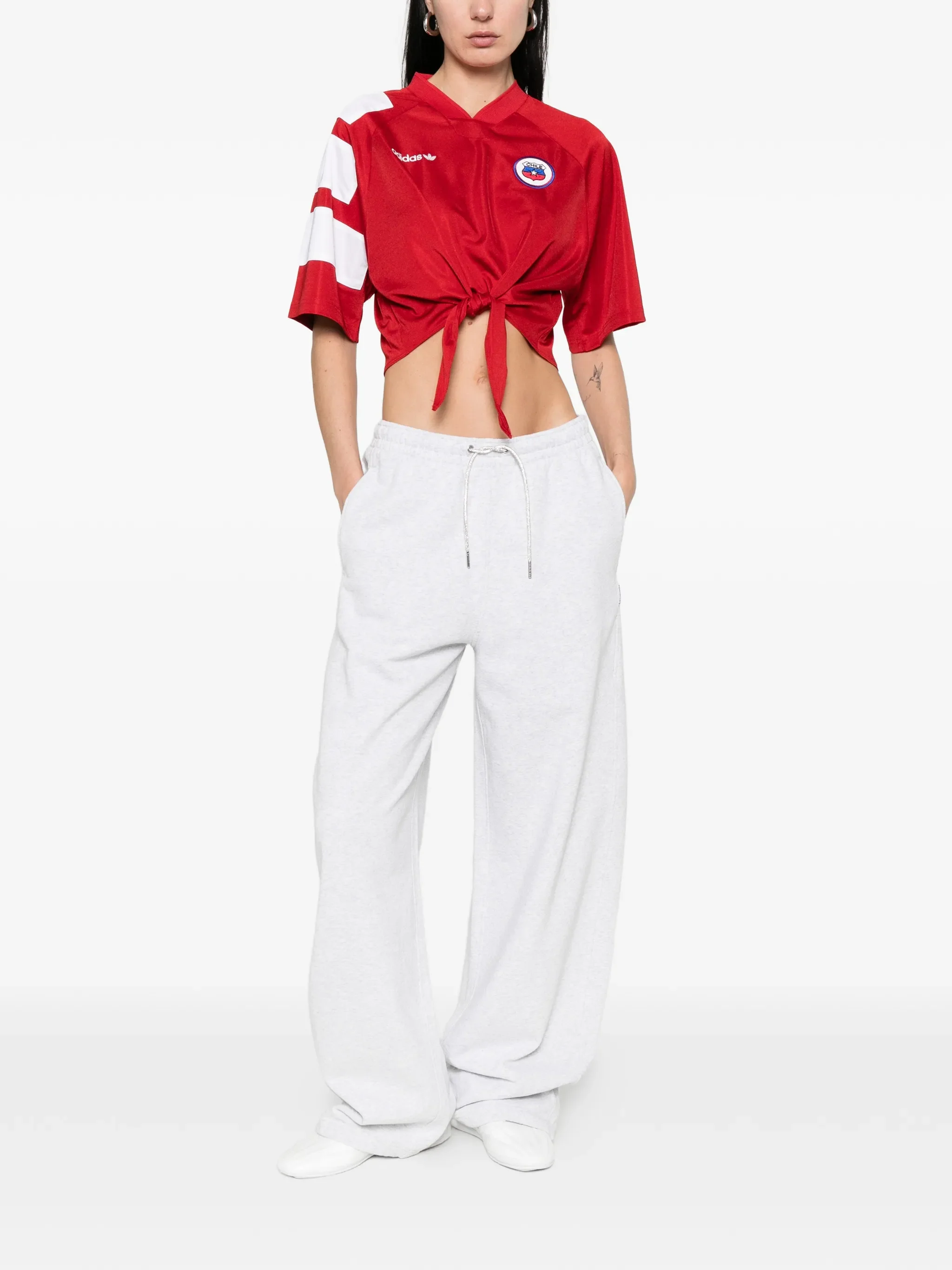 crystal drawcord mid-rise sweatpants