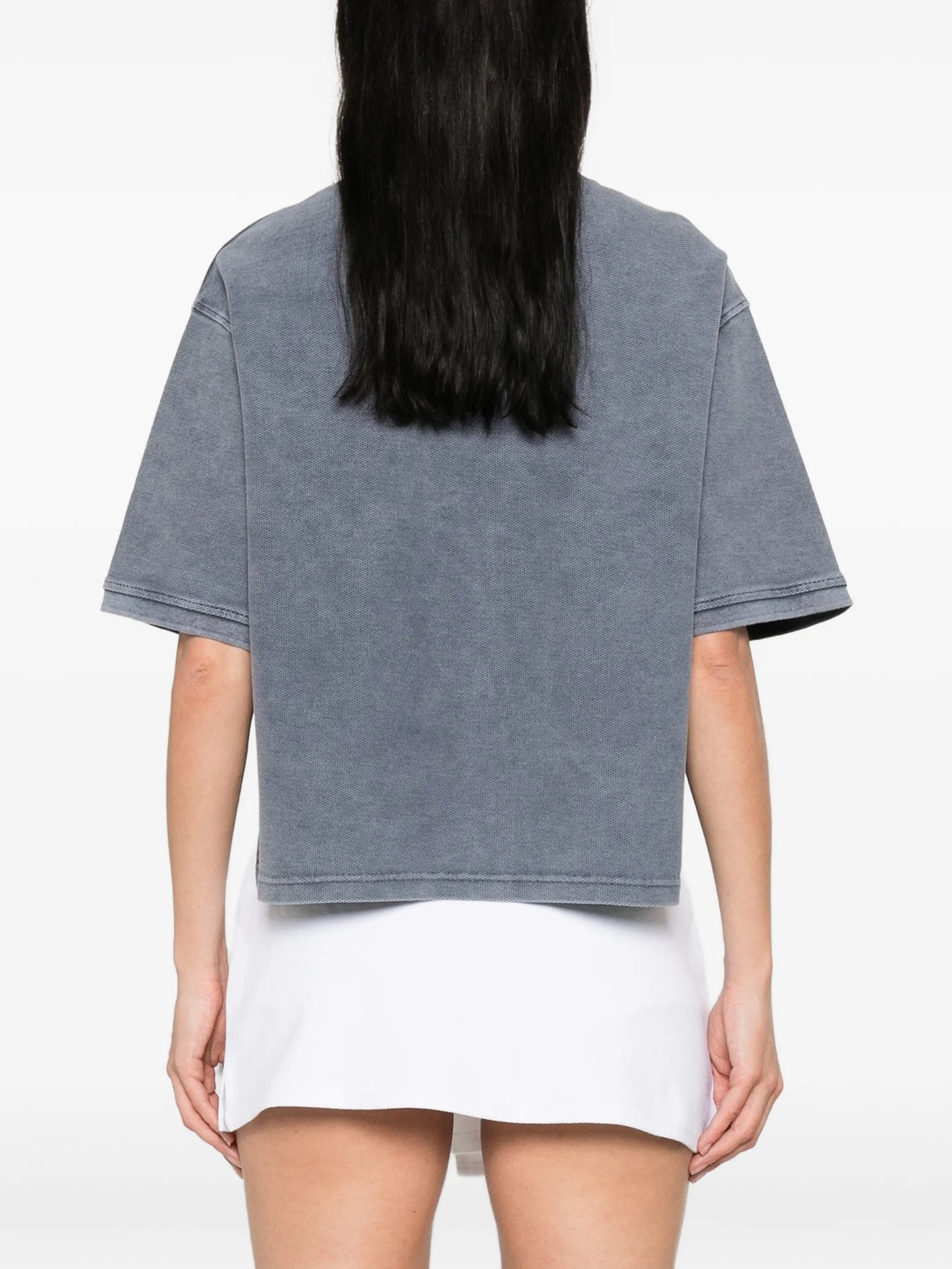 high-low polo top