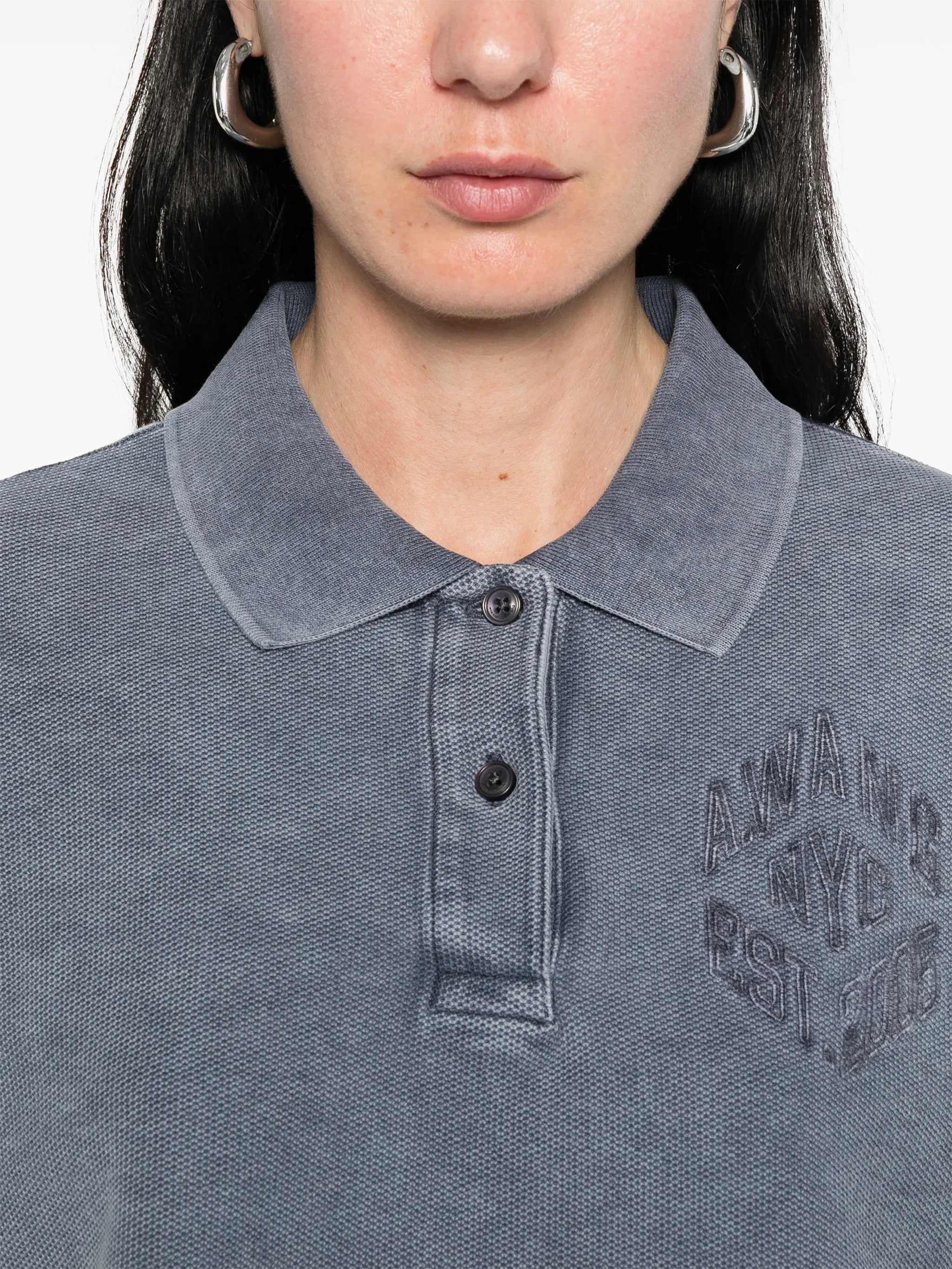 high-low polo top