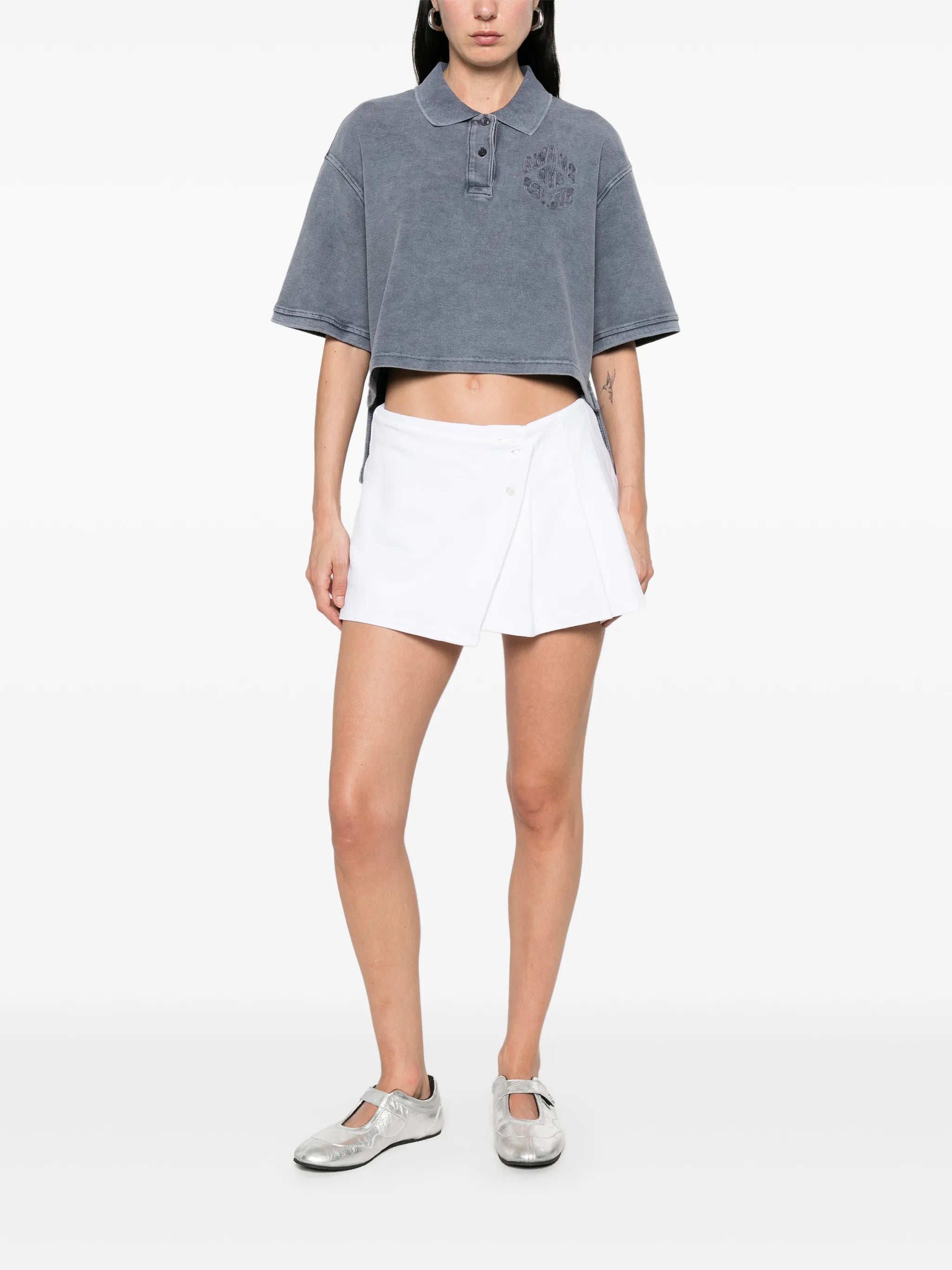 high-low polo top