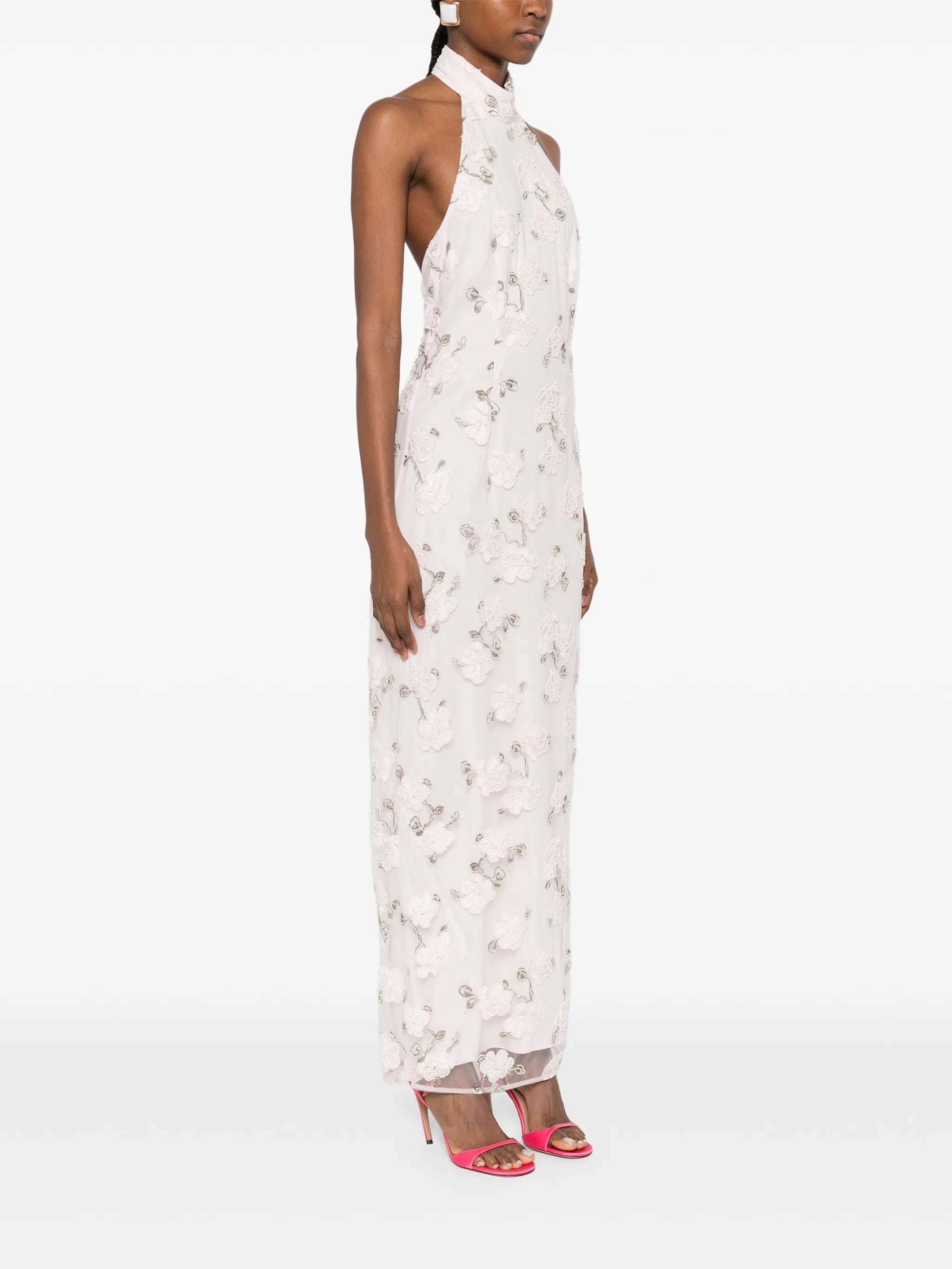 halter-neck maxi dress