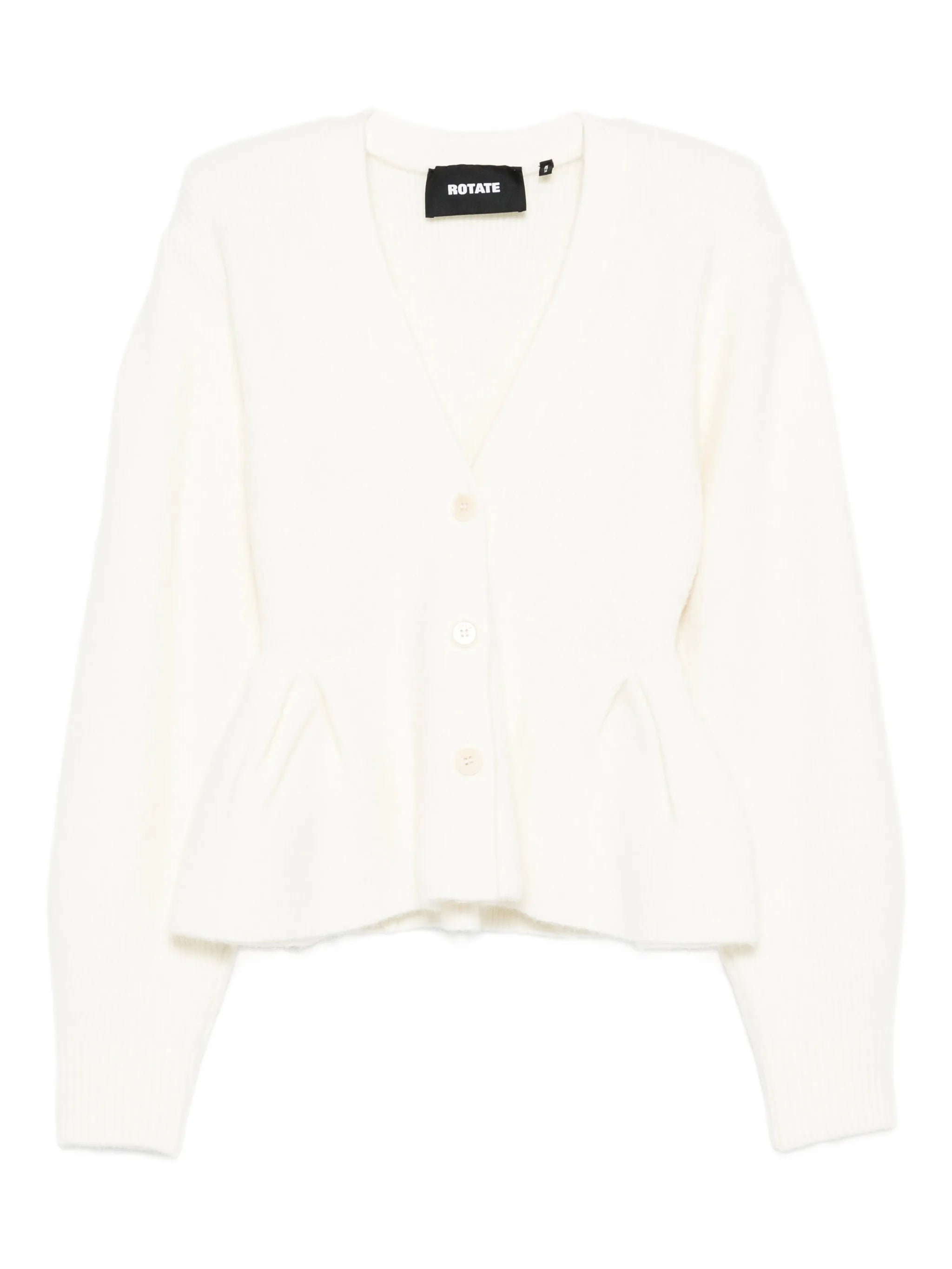 peplum V-neck cardigan