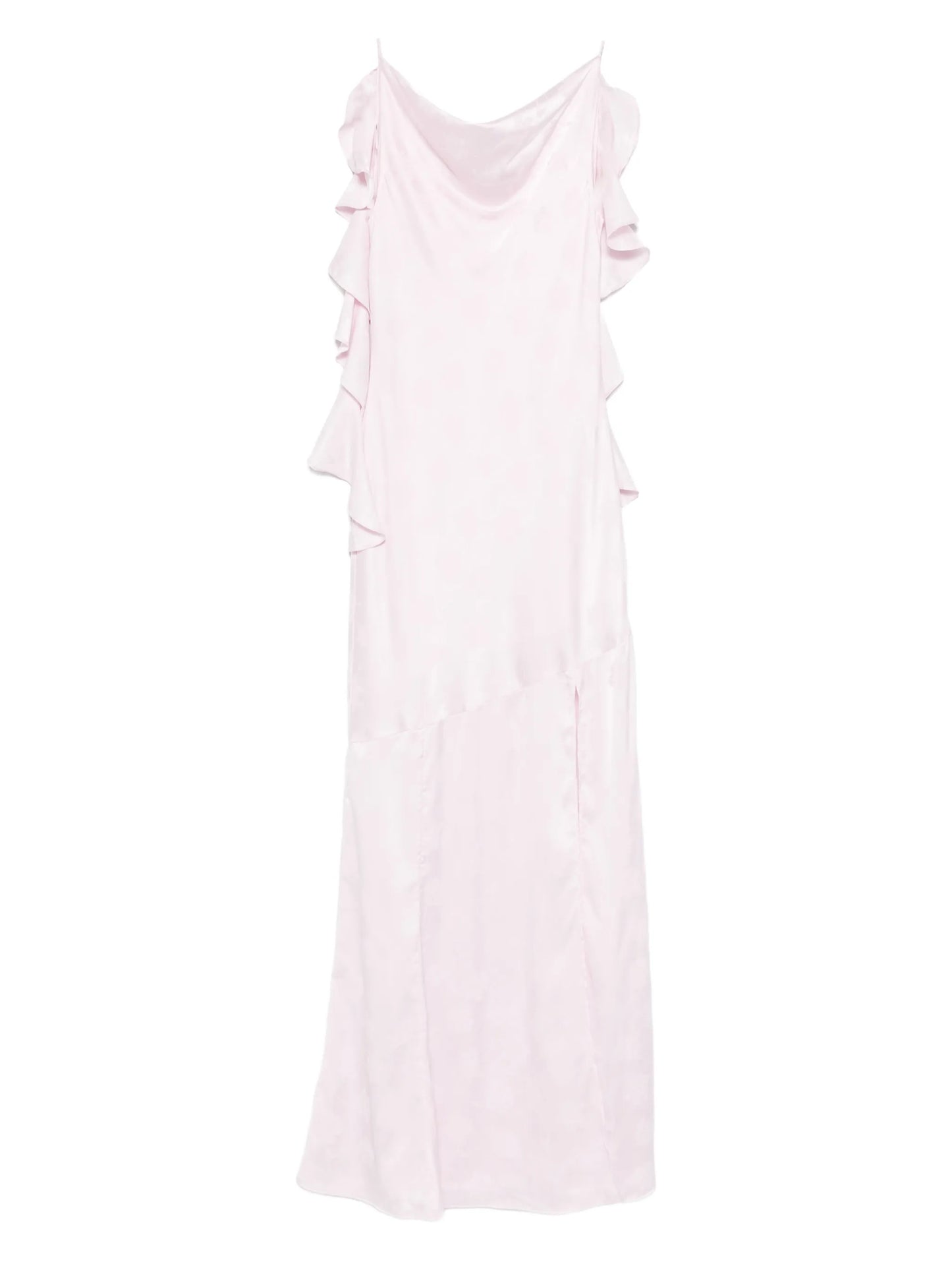 ruffled floral maxi dress