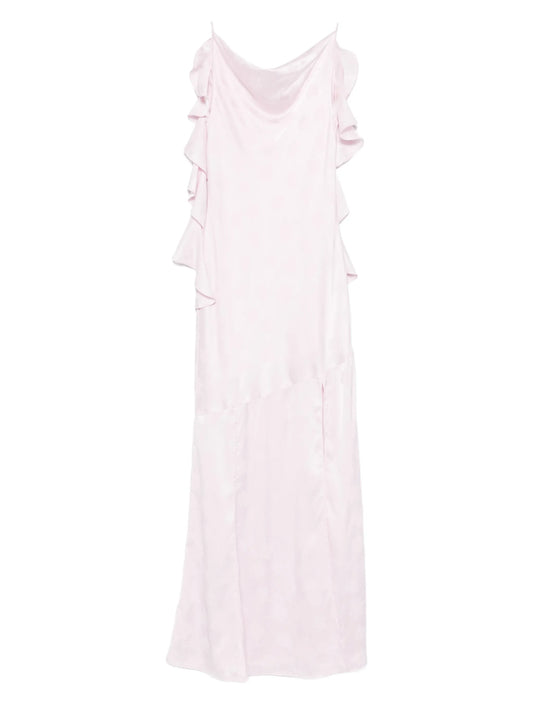 ruffled floral maxi dress