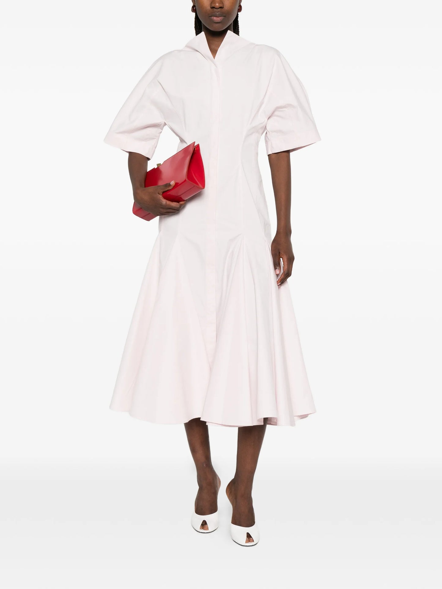 La Moisson pleated midi dress