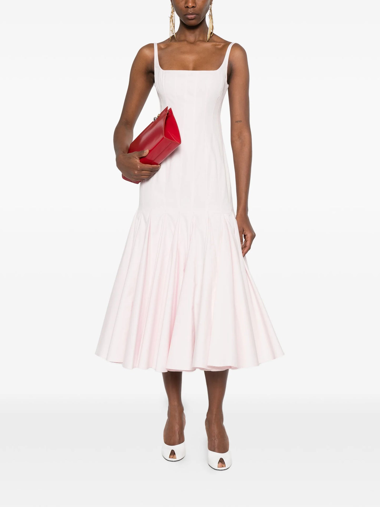 Agave flared midi dress