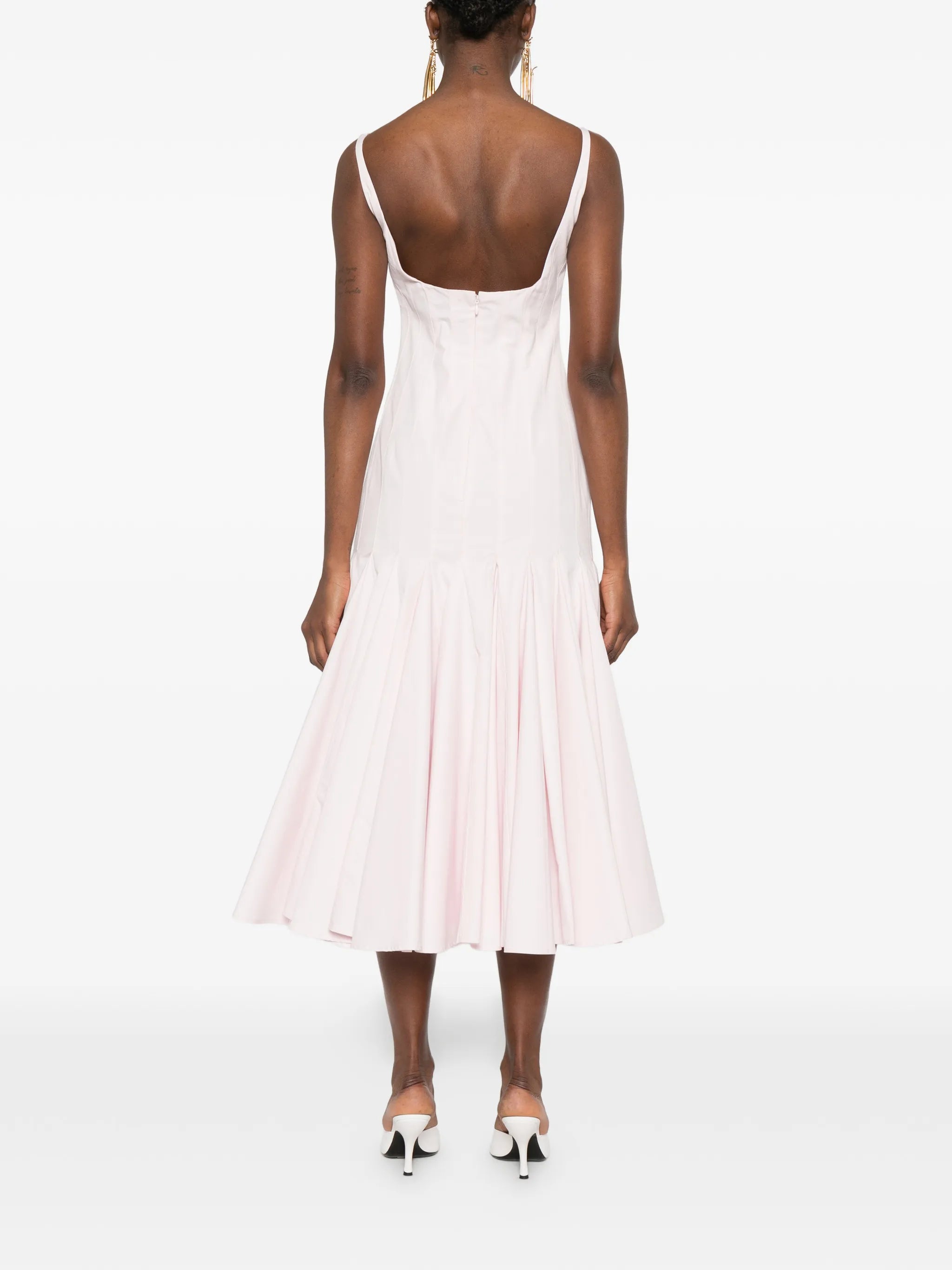 Agave flared midi dress