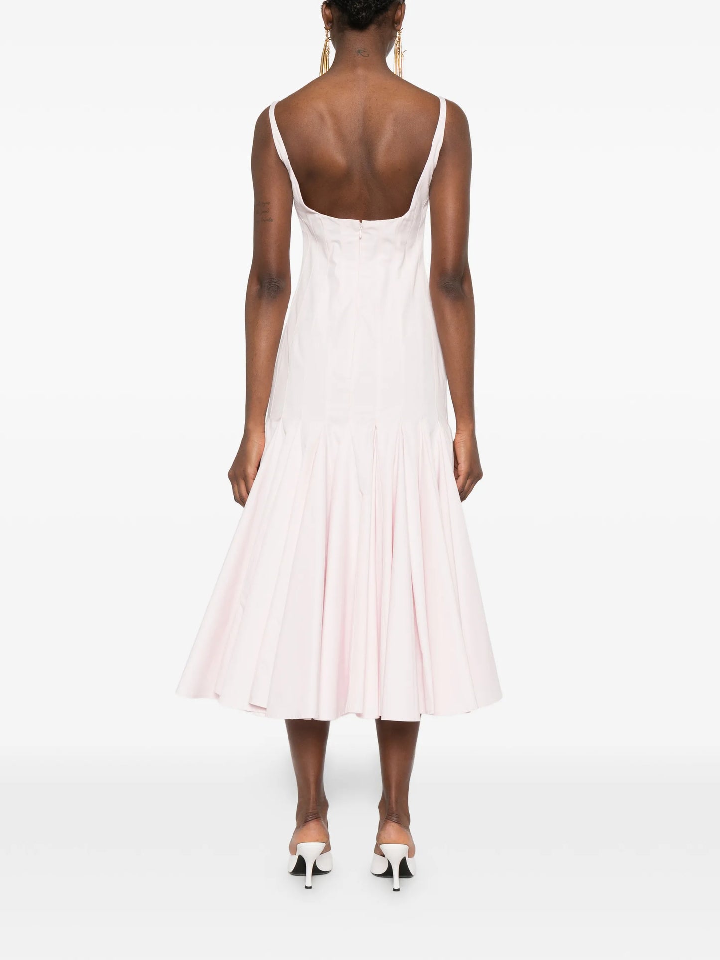 Agave flared midi dress
