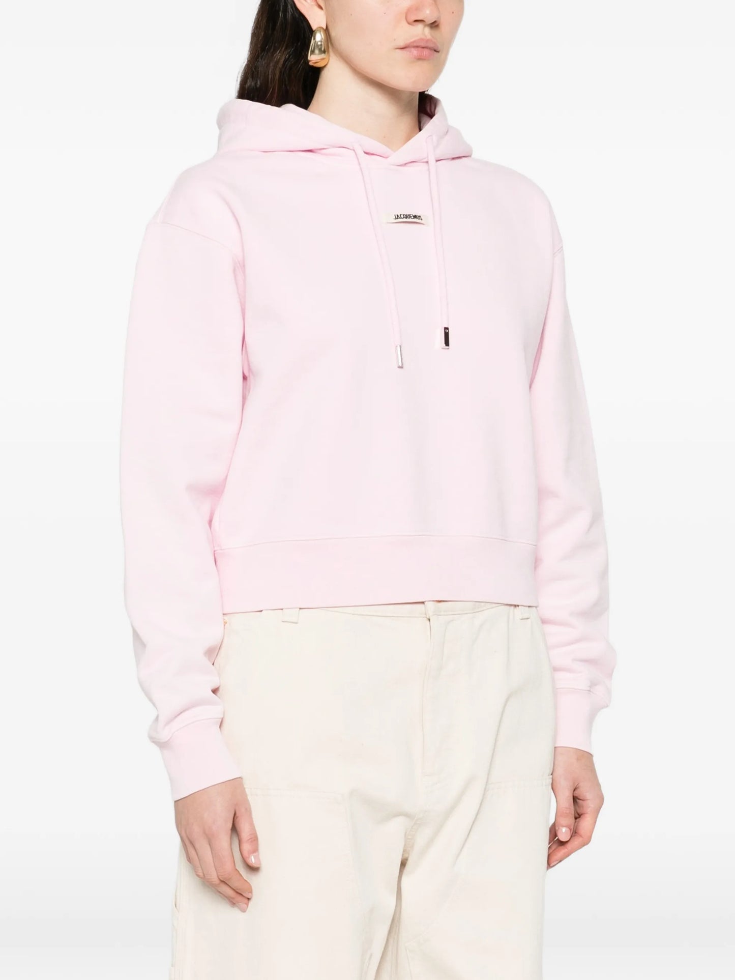 drawstring logo-patch hoodie