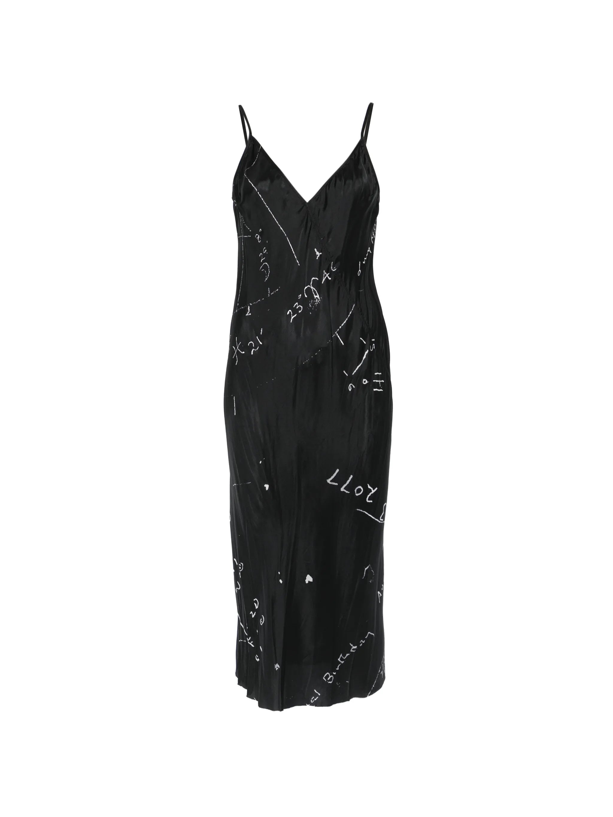printed slip midi dress