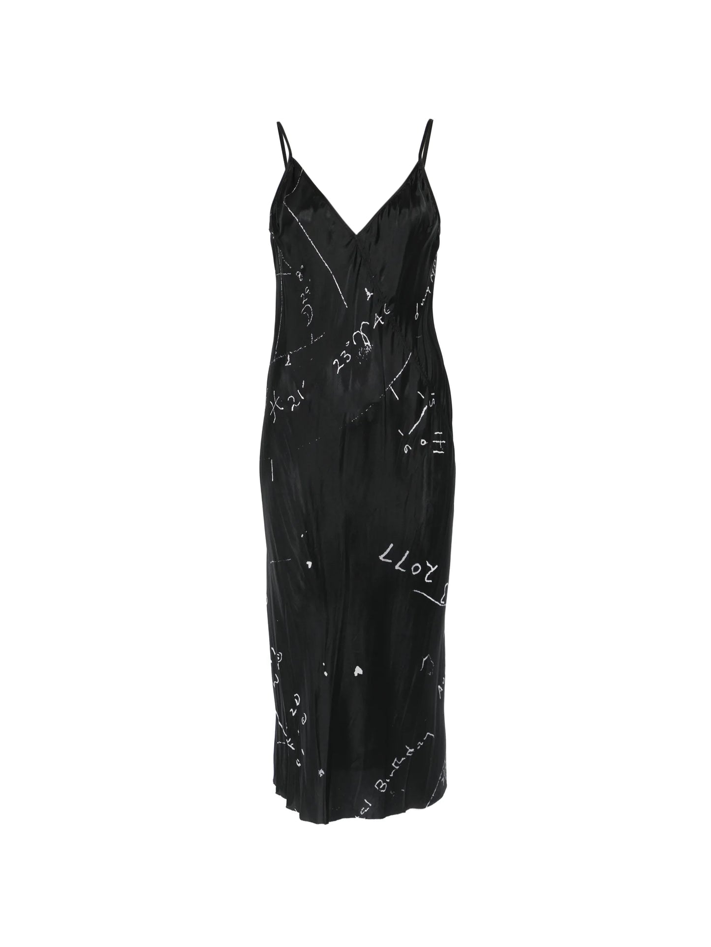 printed slip midi dress