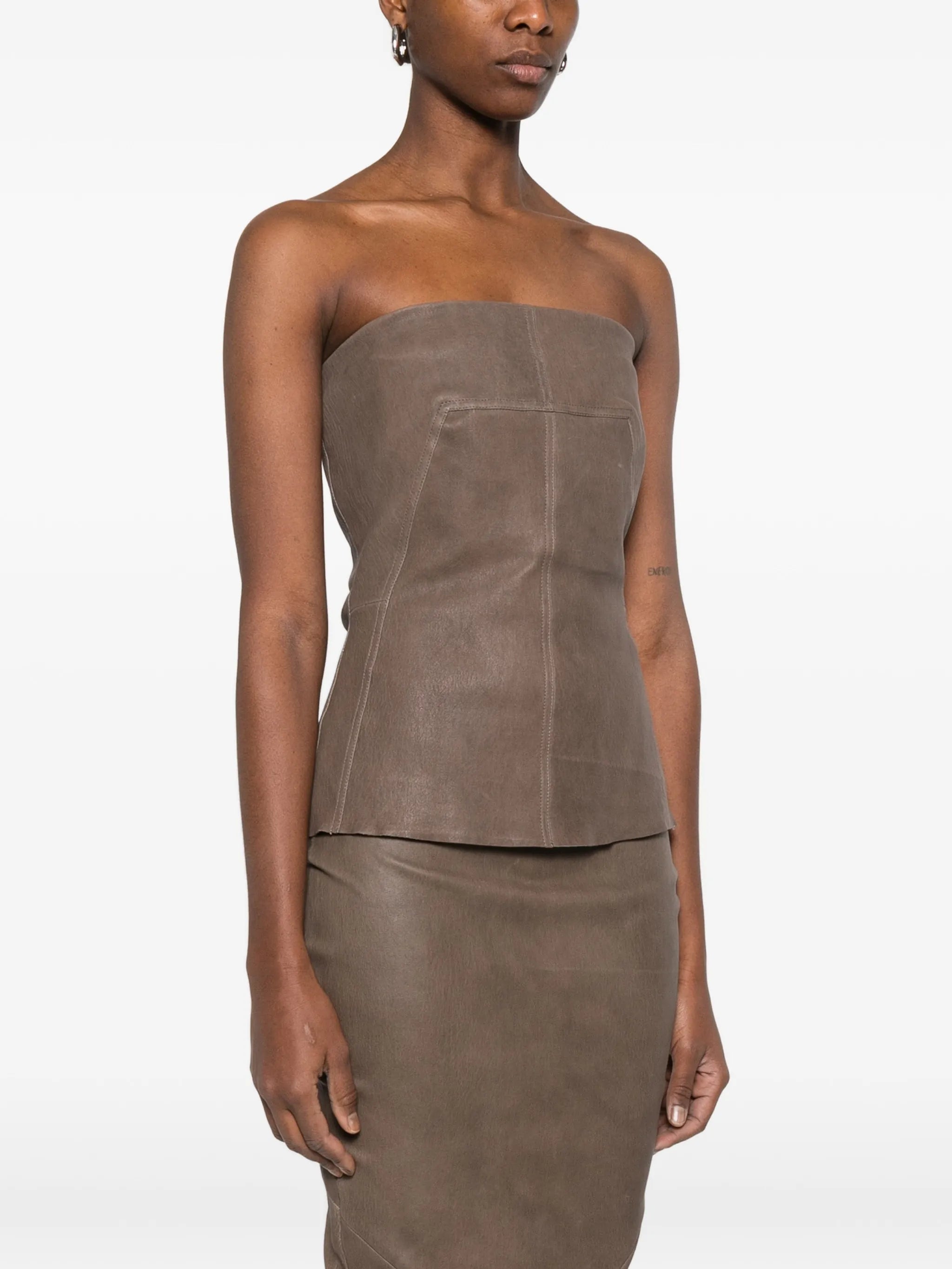 bustier leather top