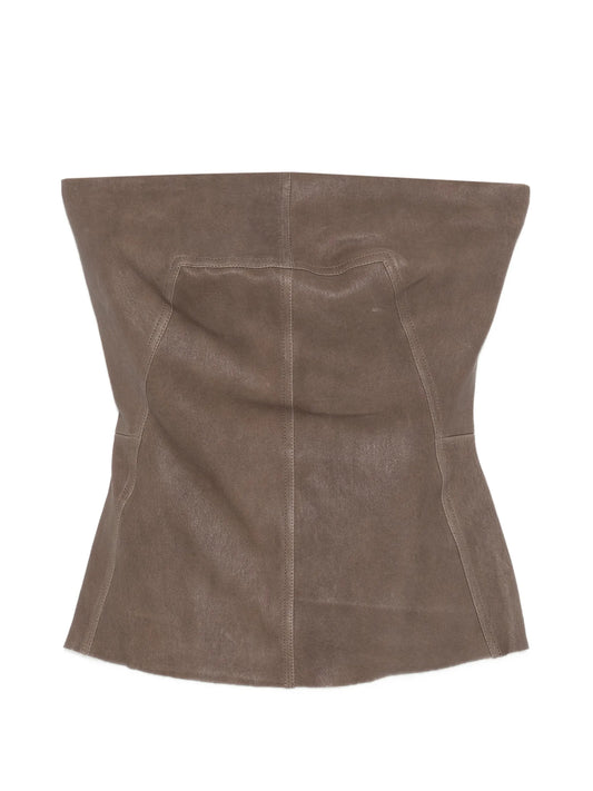 bustier leather top