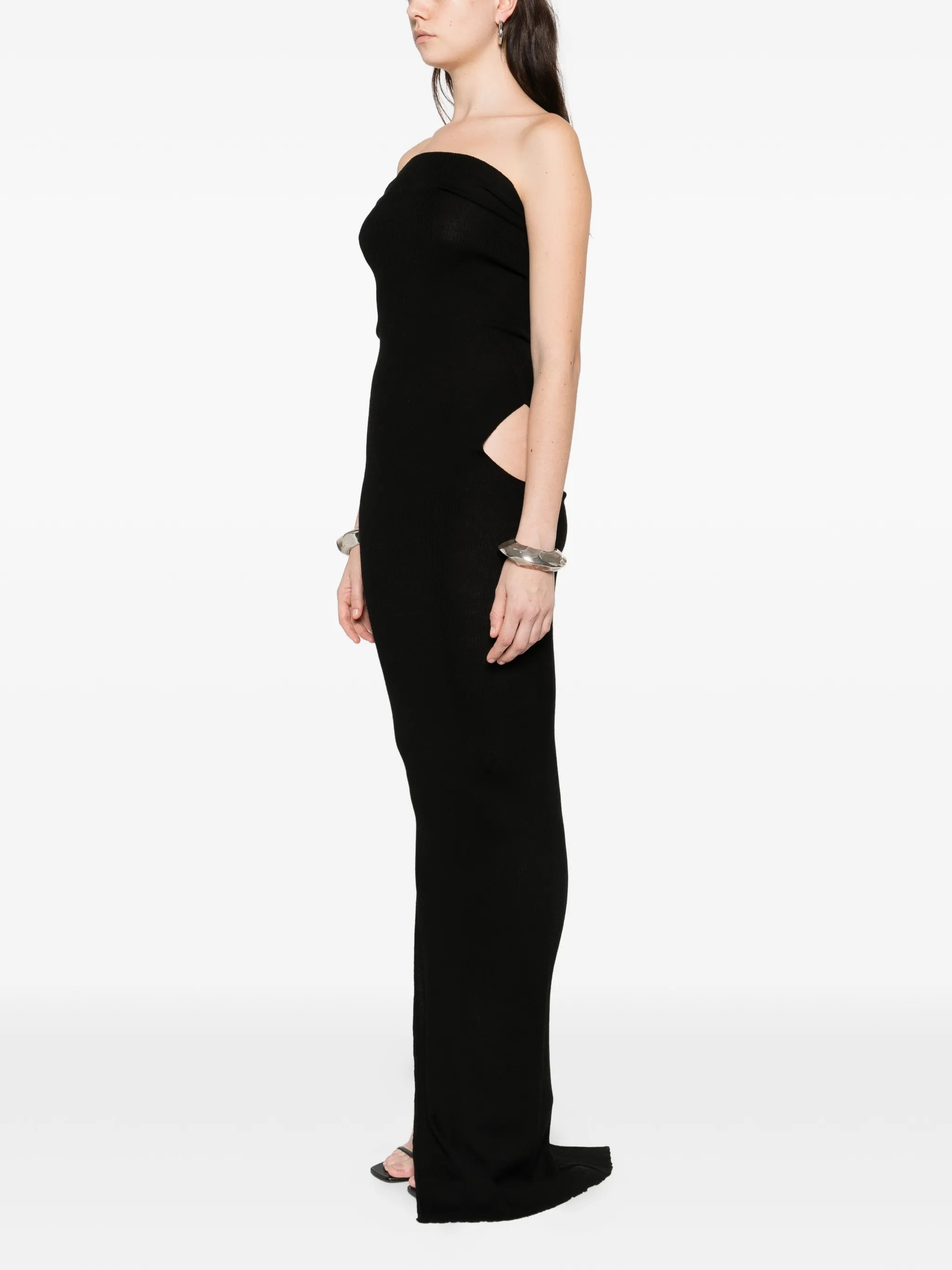 strapless asymmetric dress