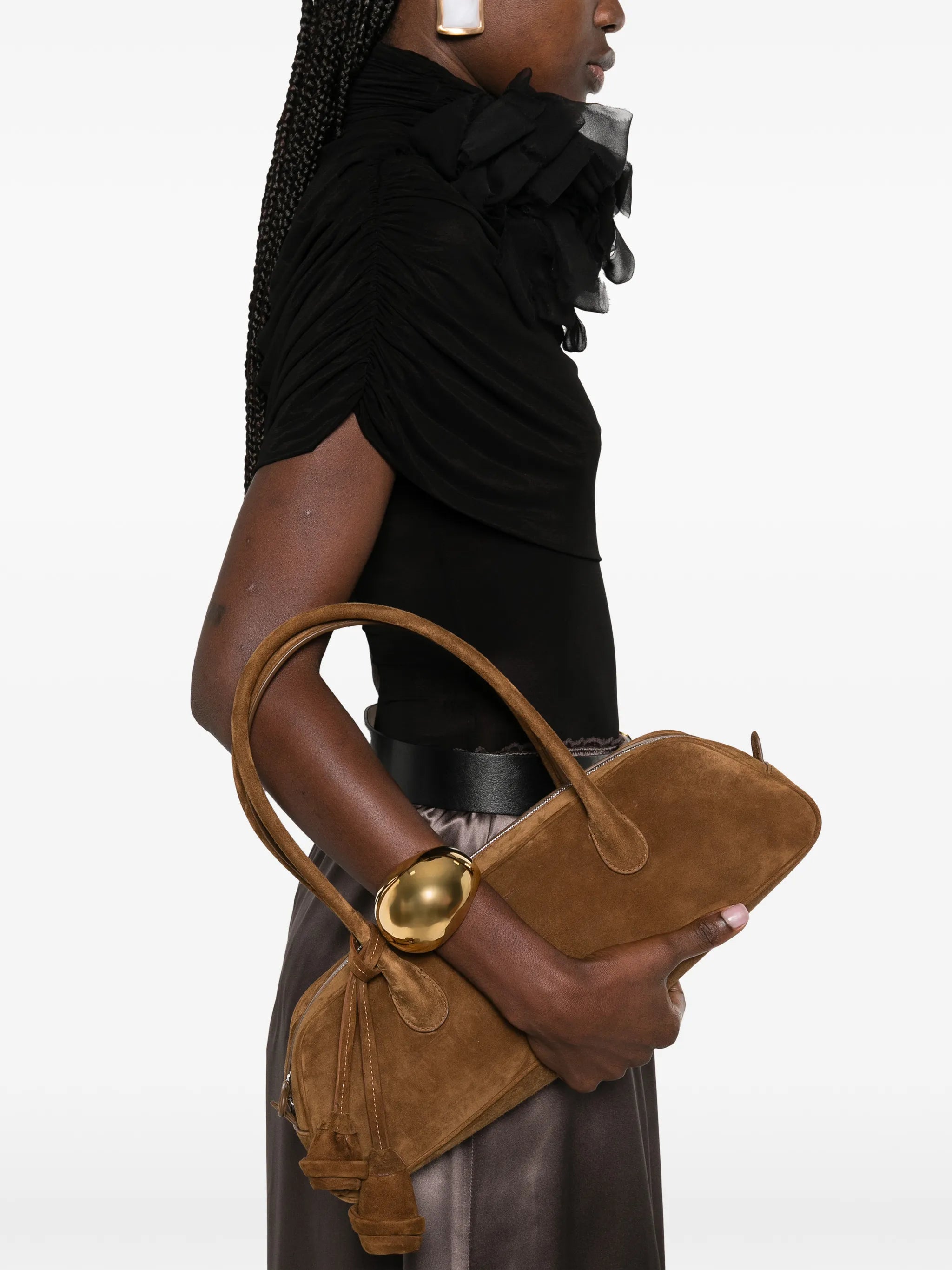 Brigitte suede east-west bag