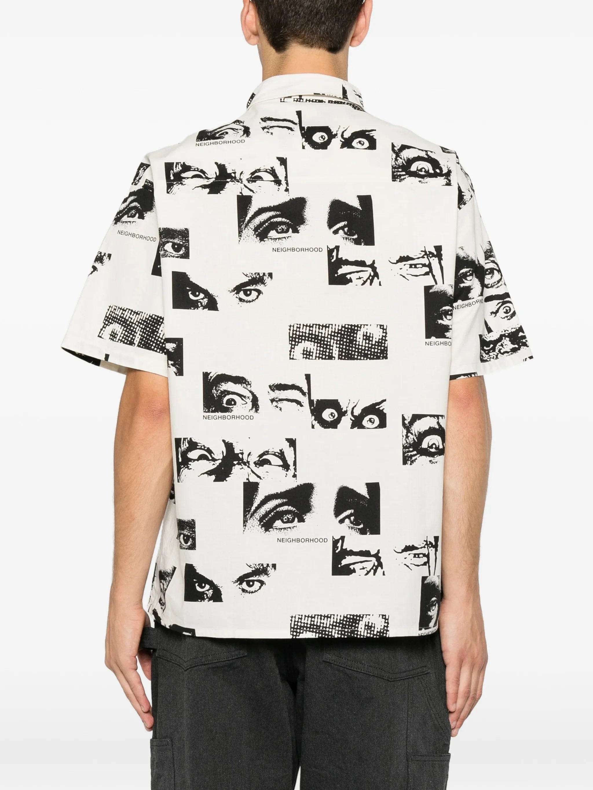 eye-print short-sleeve shirt