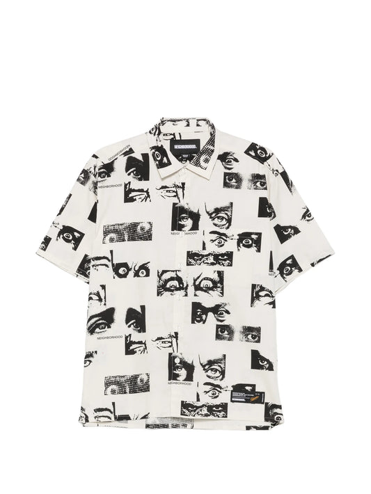 eye-print short-sleeve shirt