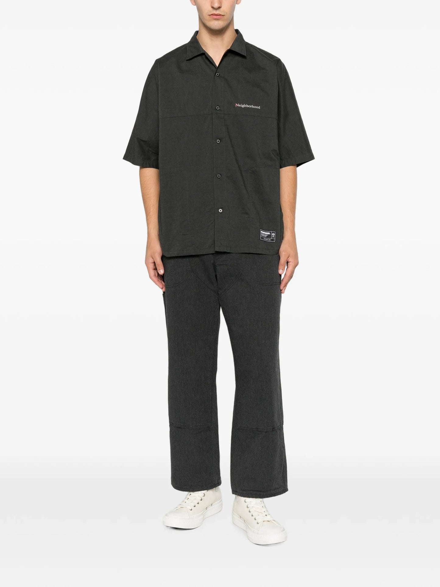 double-knee straight-leg jeans