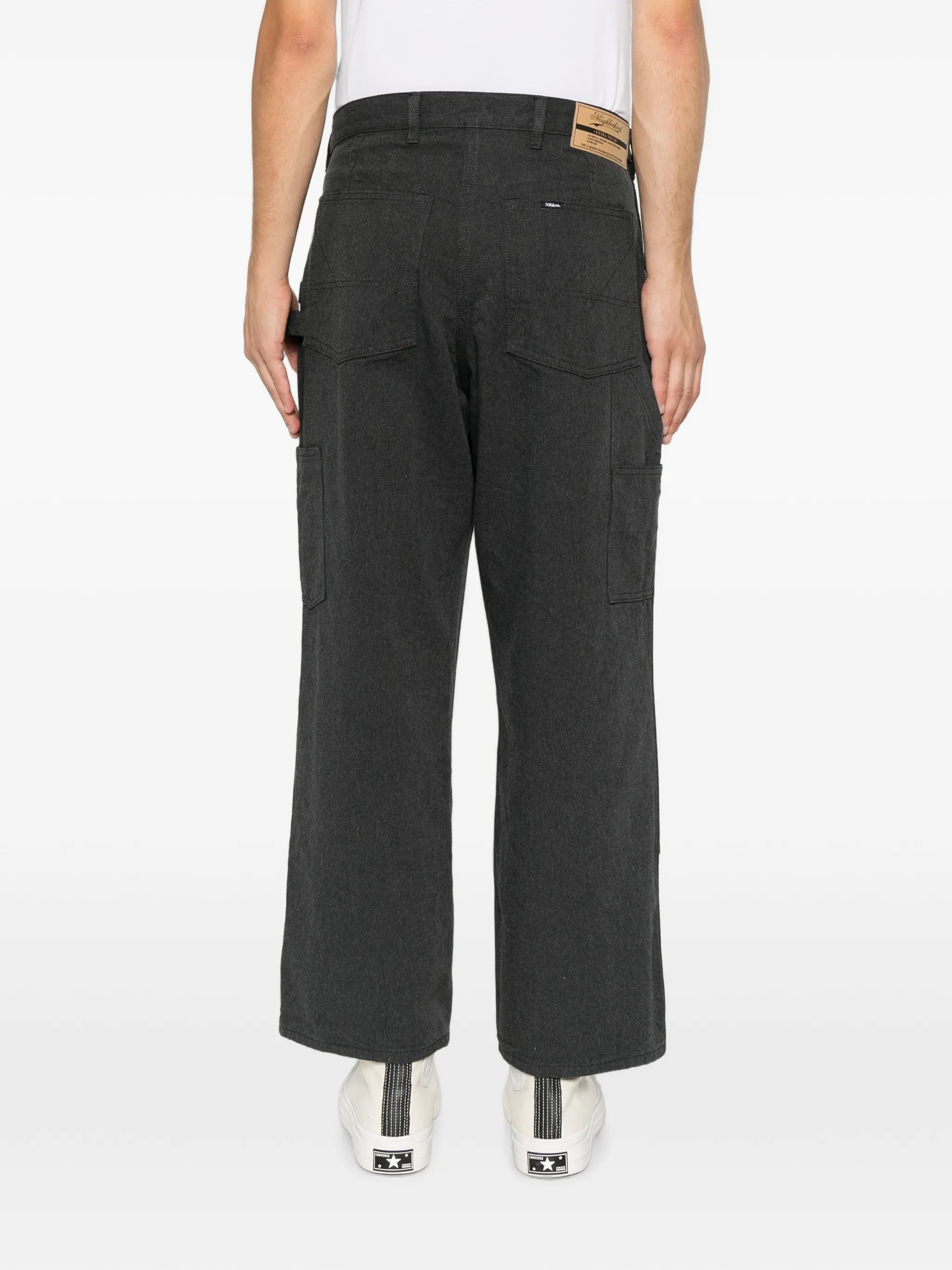 double-knee straight-leg jeans