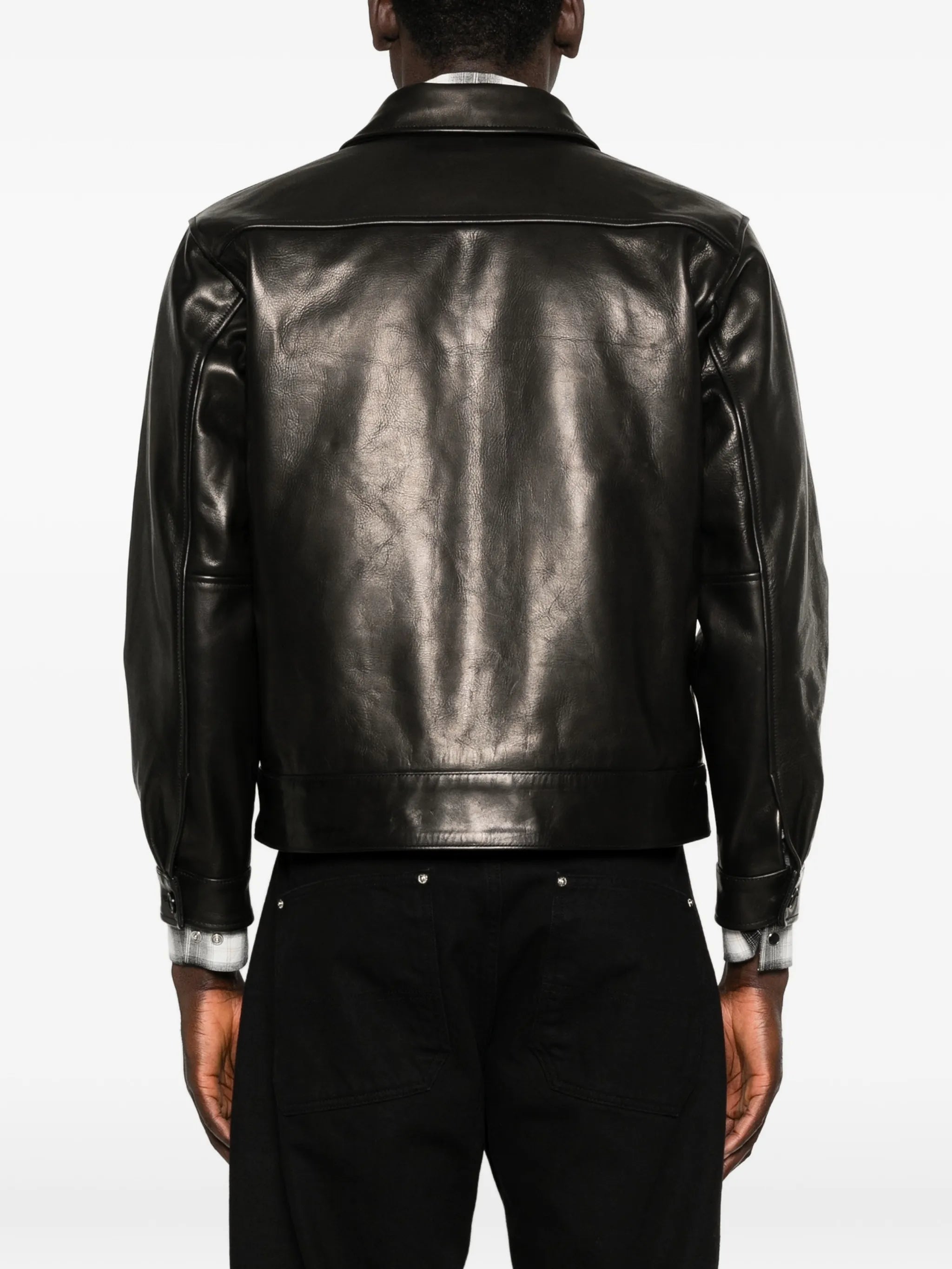 leather sports jacket