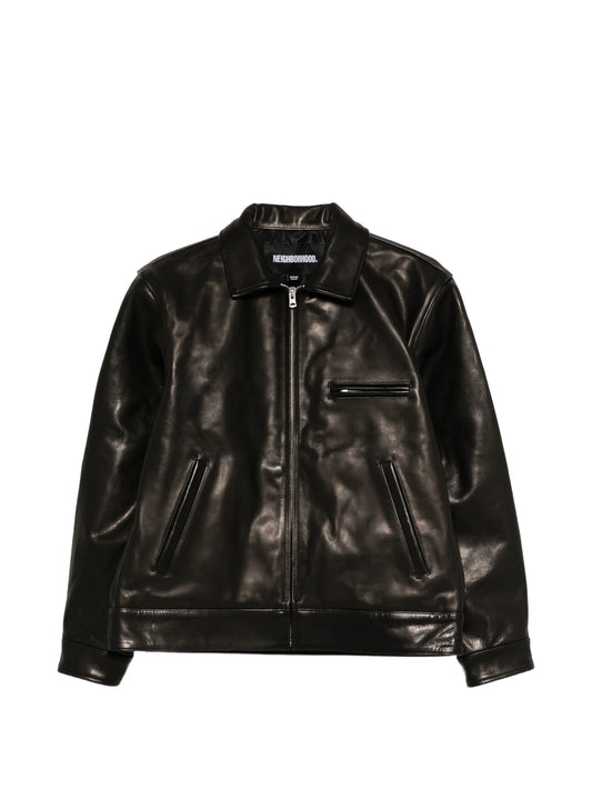 leather sports jacket
